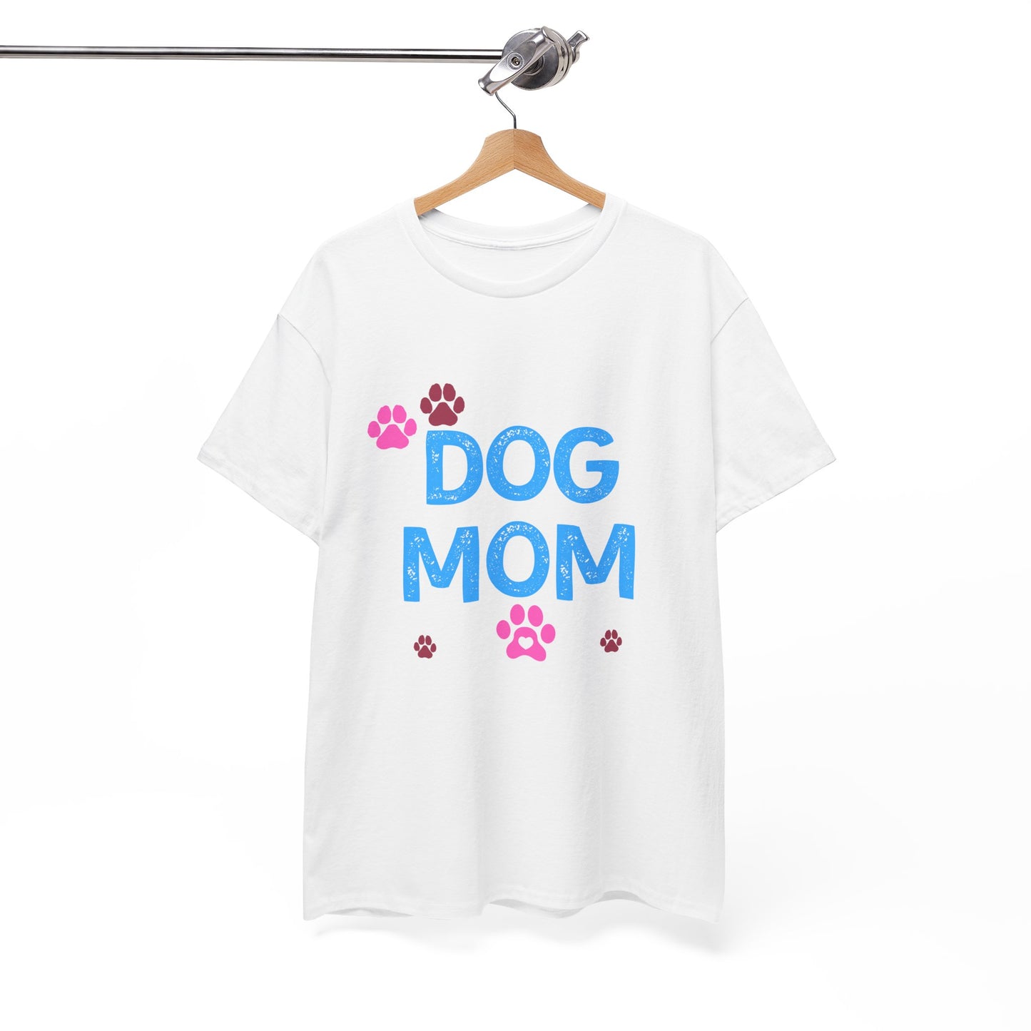 Dog Mom Unisex Cotton Tee - Perfect for Pet Lovers, Birthday Gifts, Dog Adoption Events, Casual Outings, Animal Rescue Support