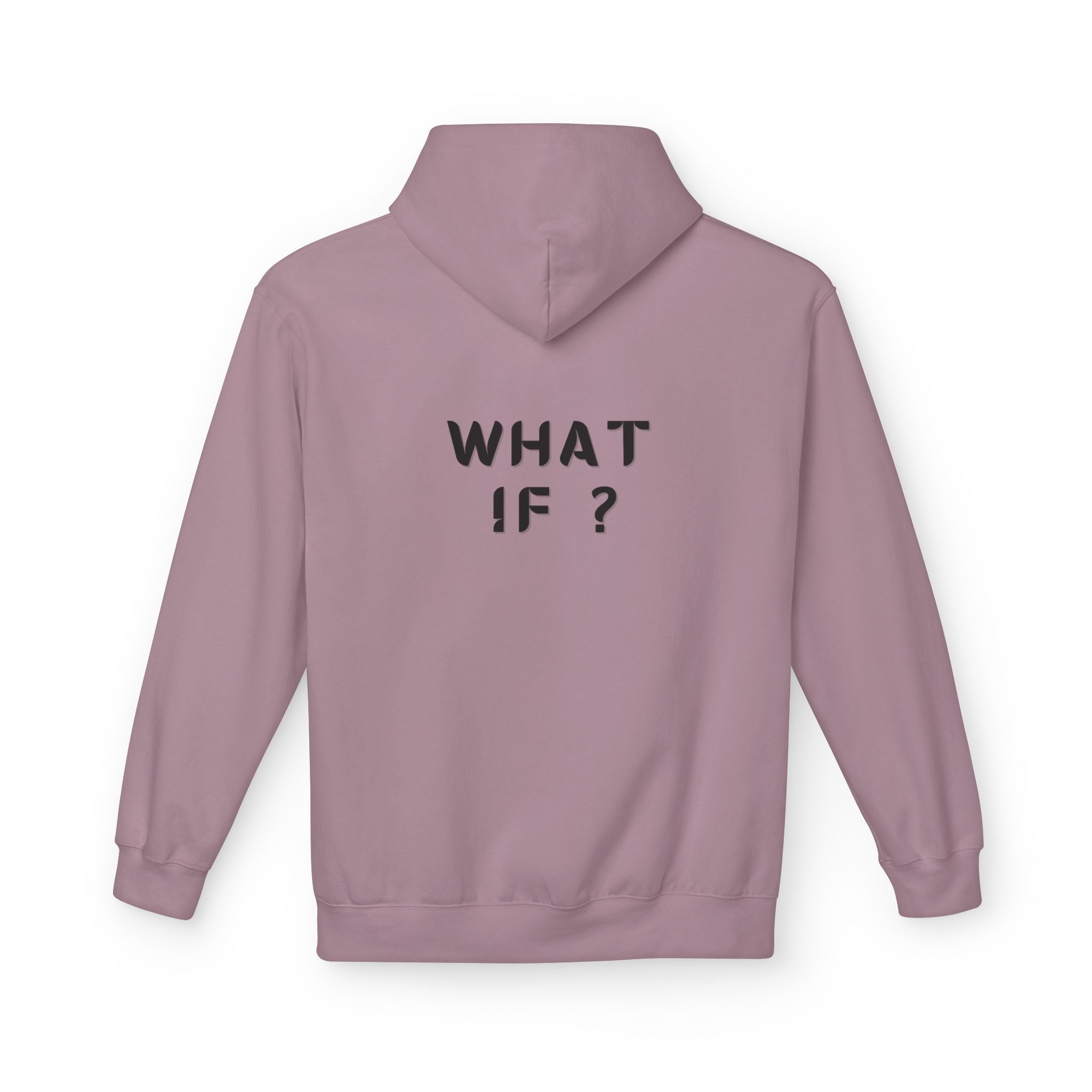 WHAT IF? Minimalist Text Hoodie — Pullover Fleece Hoodie