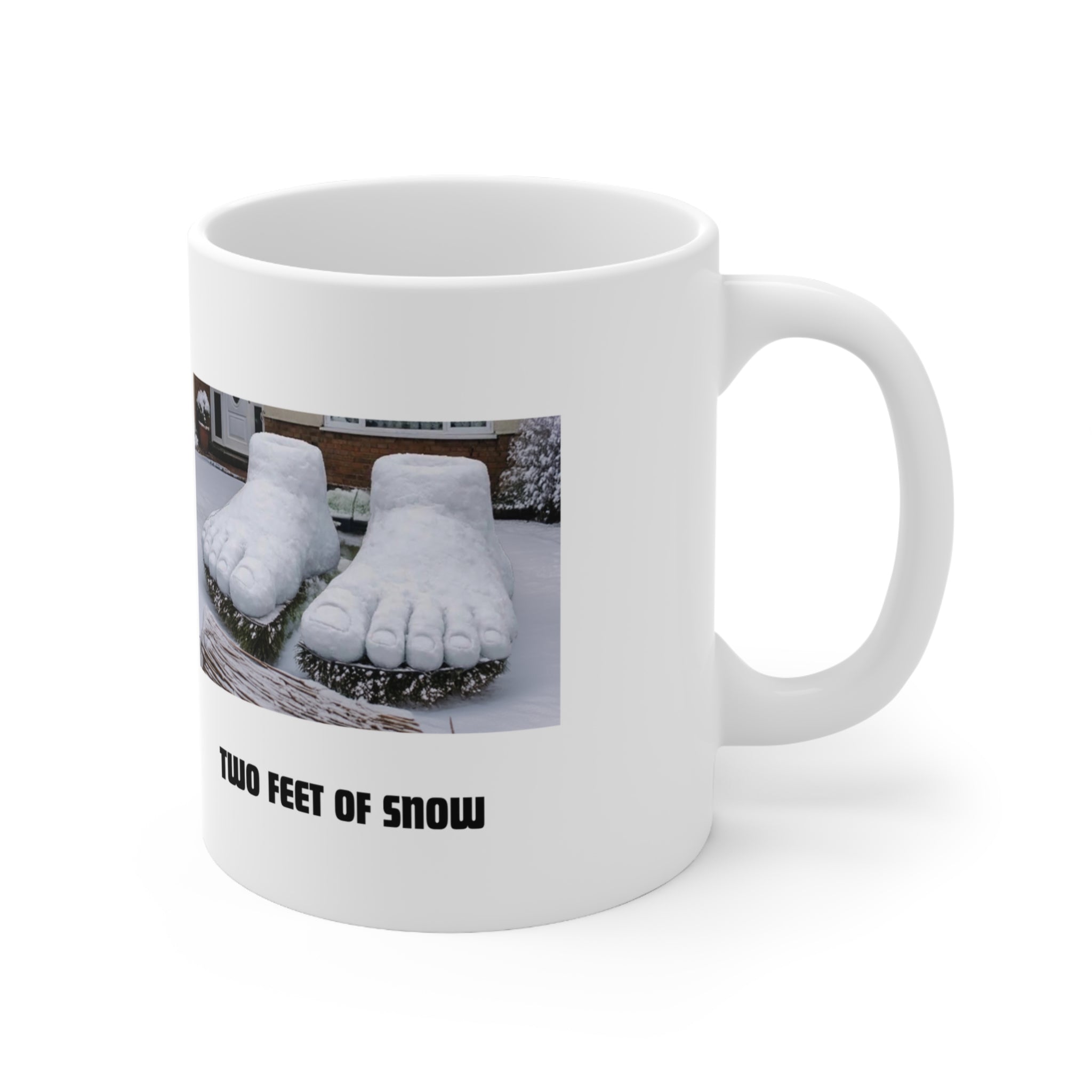 Two Feet of Snow mug | Ceramic Coffee Cup | Funny Snow Mug