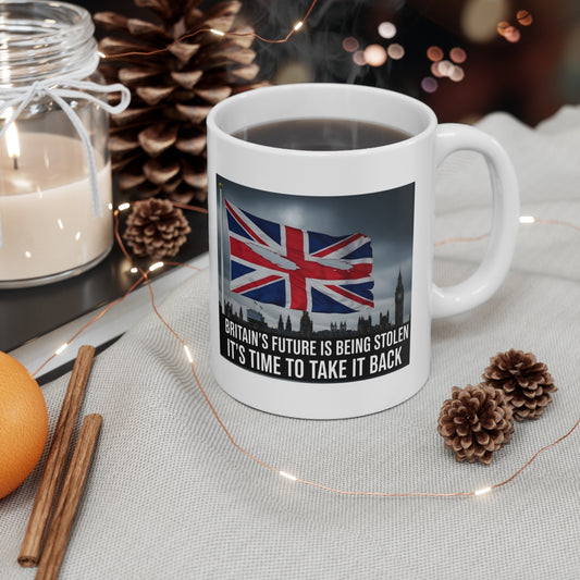 Time to take our Country back mug - Union Jack Protest, British Pride,