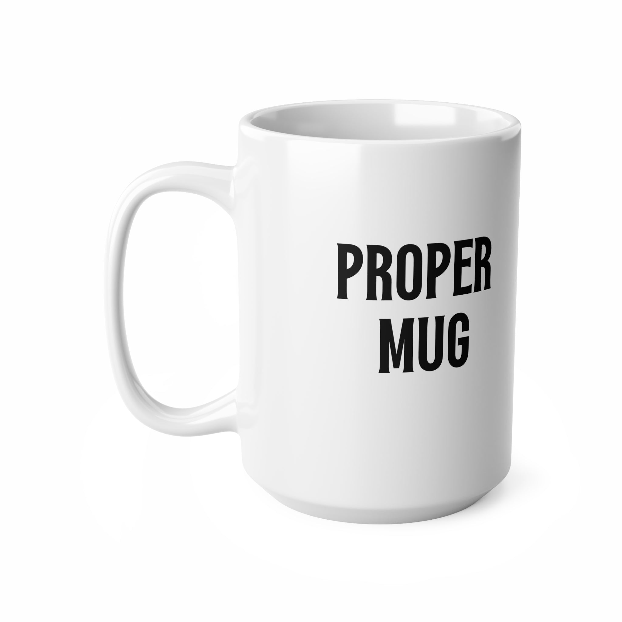 Proper Mug | White Ceramic Coffee Cups, 11oz, 15oz