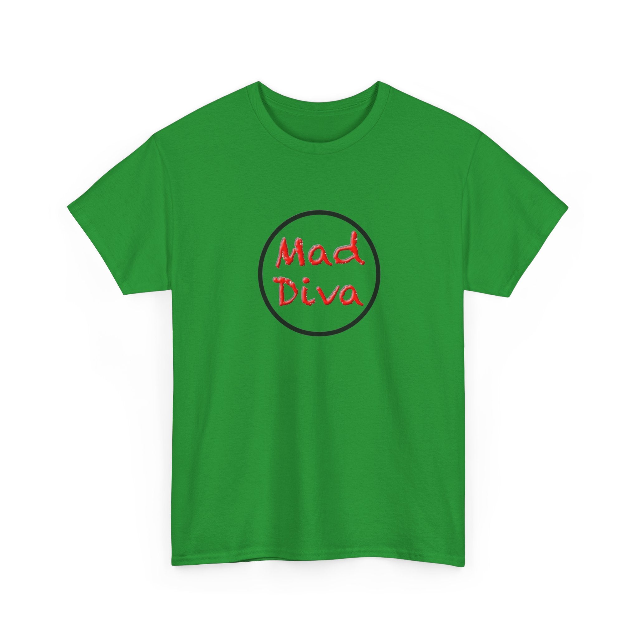 Mad Diva Tee  | Script Logo, Minimal Circle Design