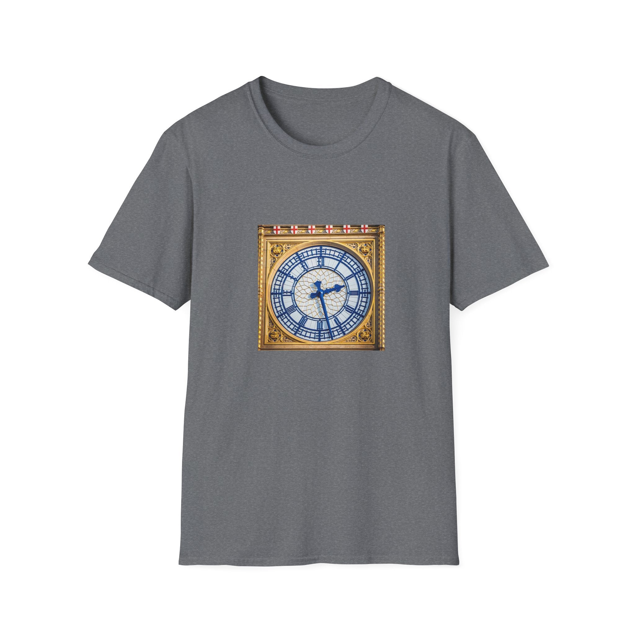 Big Ben Clock Face T-Shirt | London Landmark, Vintage Clock Illustration