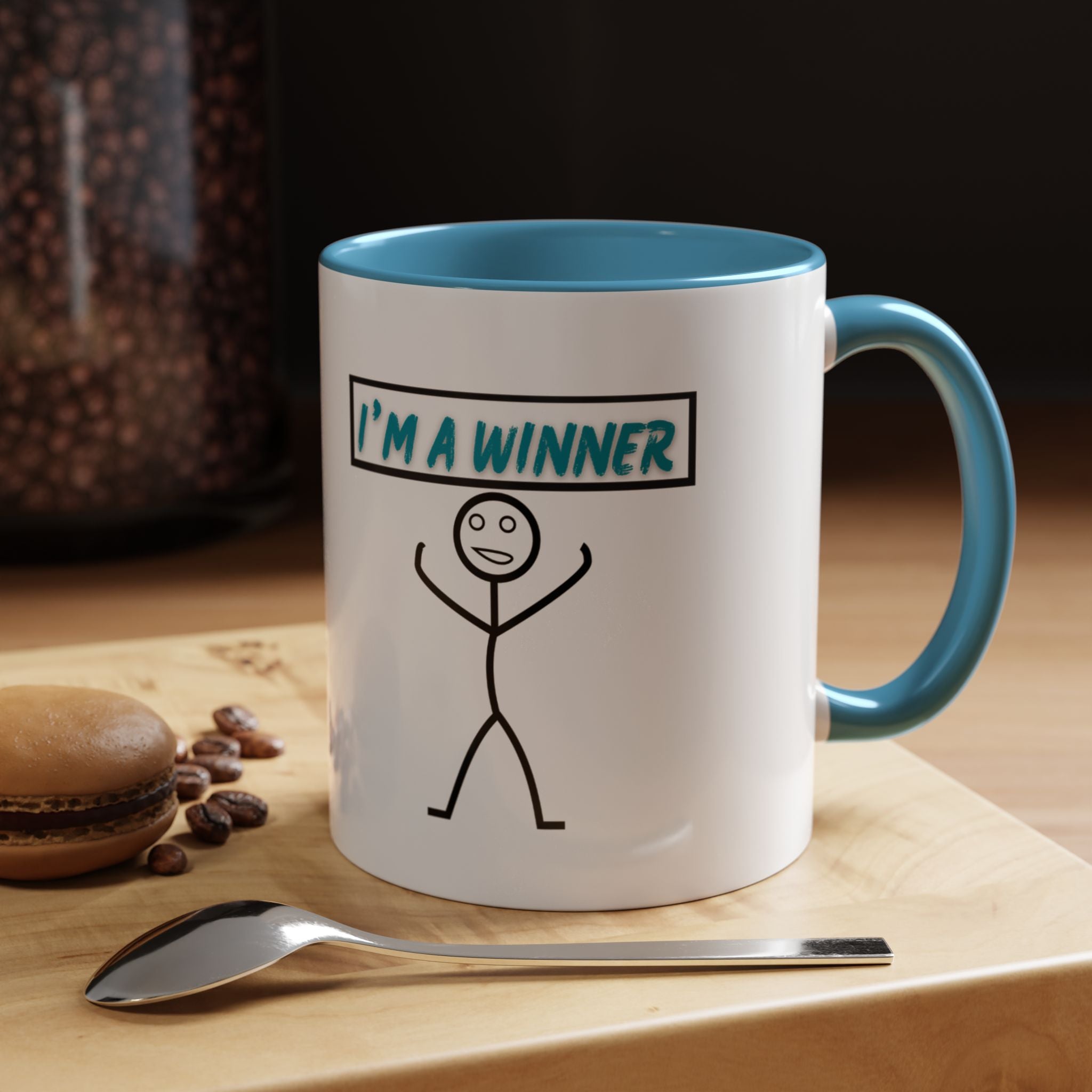 I'm a Winner Accent Coffee Mug — Funny Motivational 11/15oz