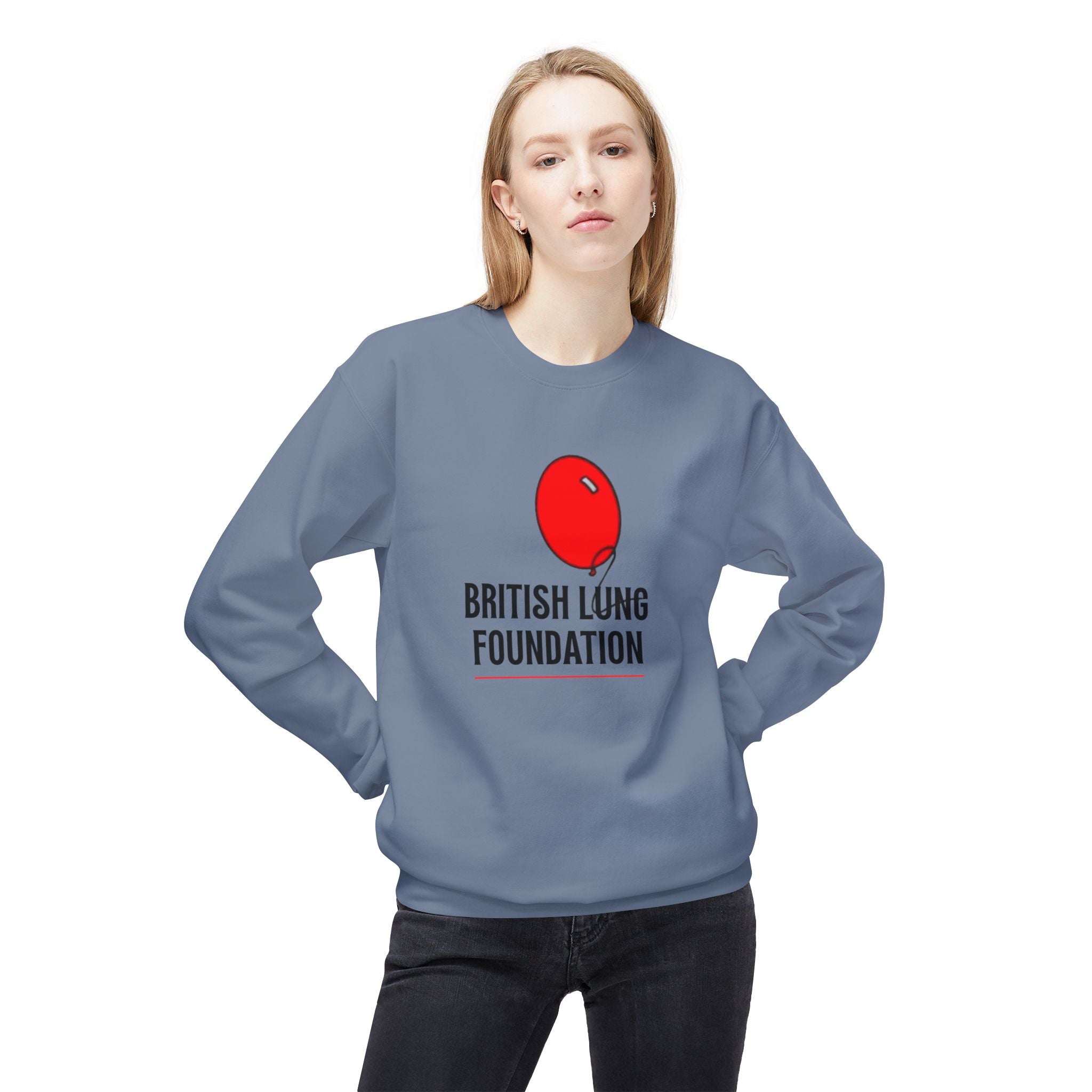 British Lung Foundation balloon logo Sweatshirt | charity lung health as worn by the late Princess Diana
