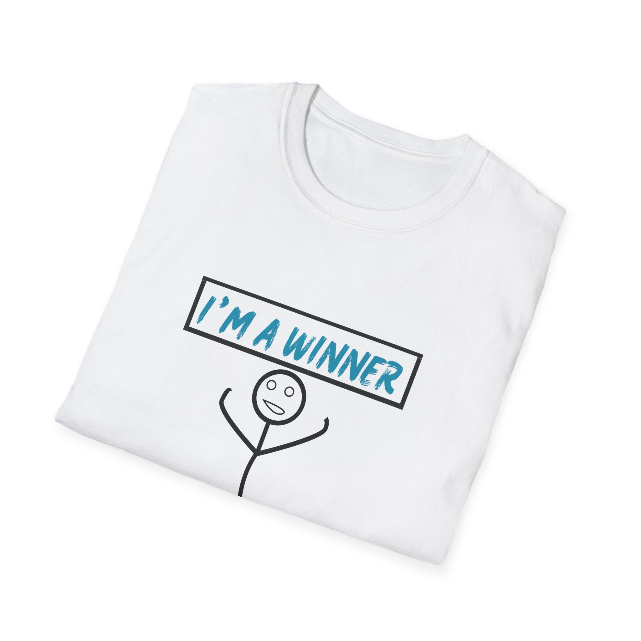 I’m a Winner Stick Figure T-Shirt — Funny Motivational Tee