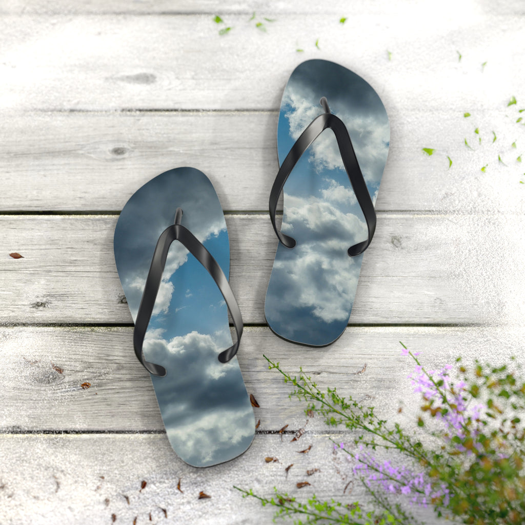 Cloud Sky Flip Flops – Stormy Sky Beach Sandals