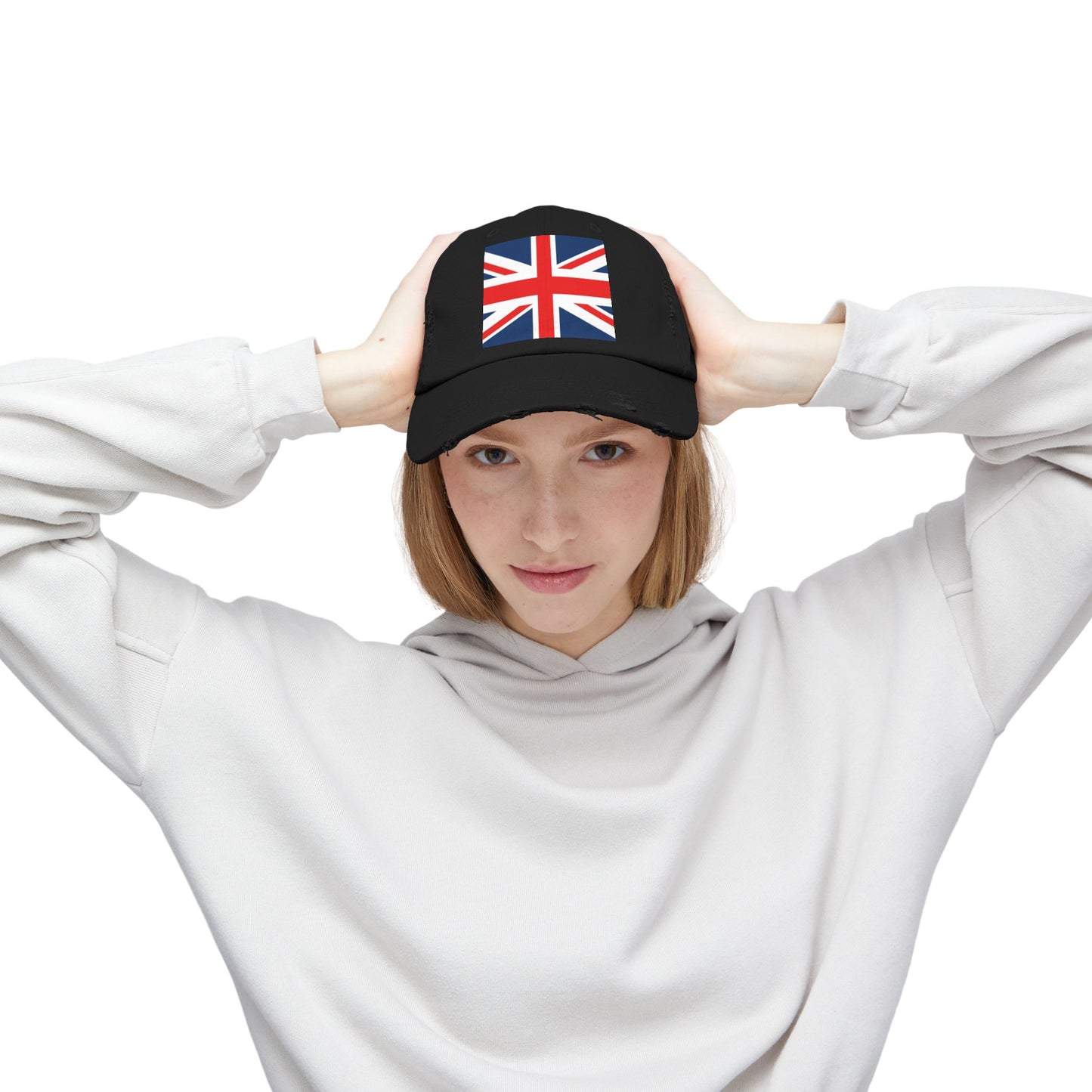 Vintage British Union Jack Flag Cap | Unisex Distressed Cap for Casual Wear, Travel, Gifts, Outdoor Adventures, Festival Style