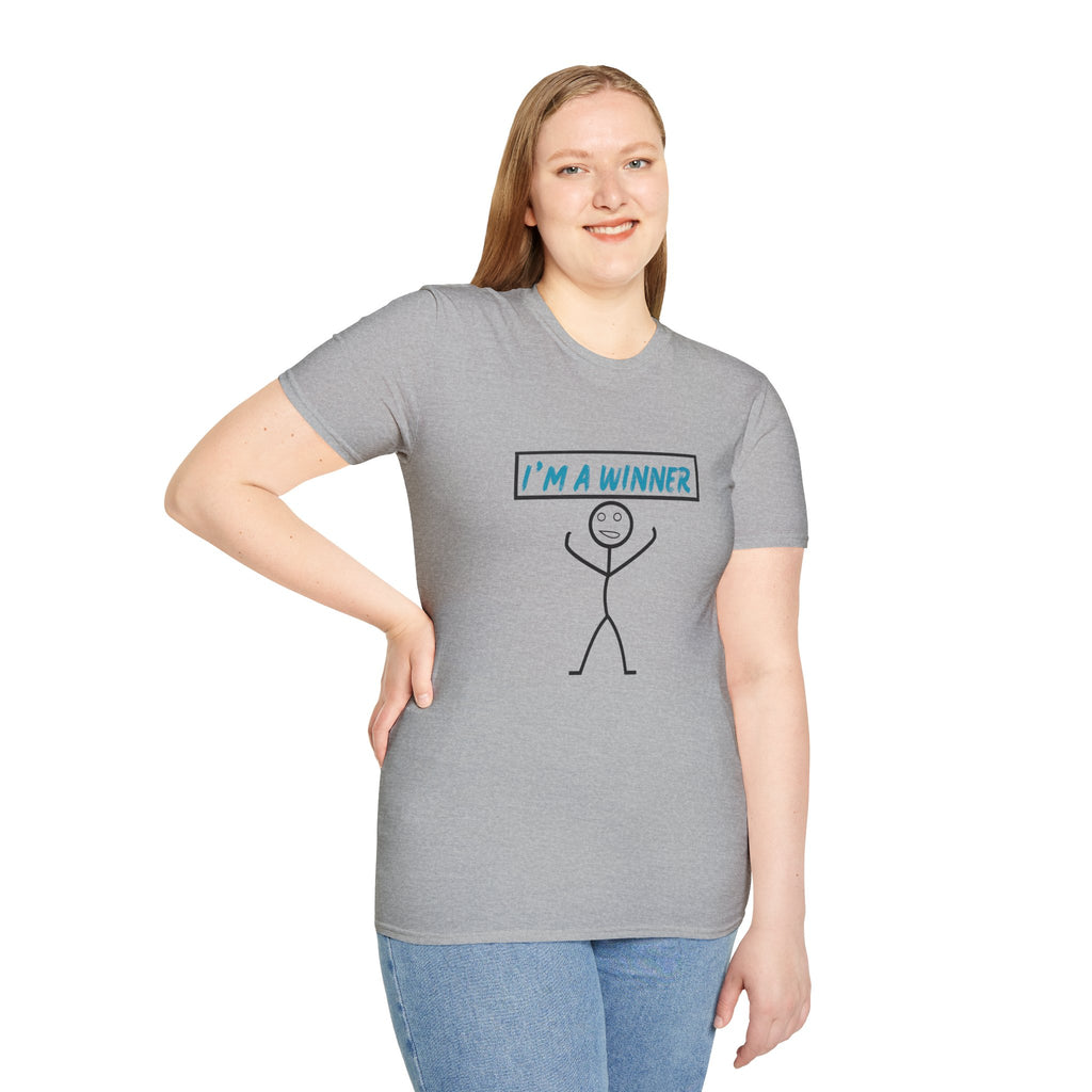 I’m a Winner Stick Figure T-Shirt — Funny Motivational Tee