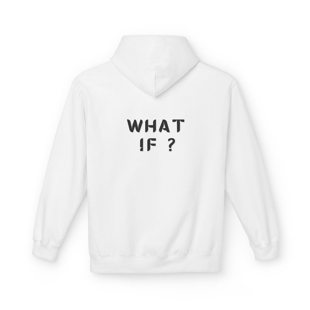 WHAT IF? Minimalist Text Hoodie — Pullover Fleece Hoodie