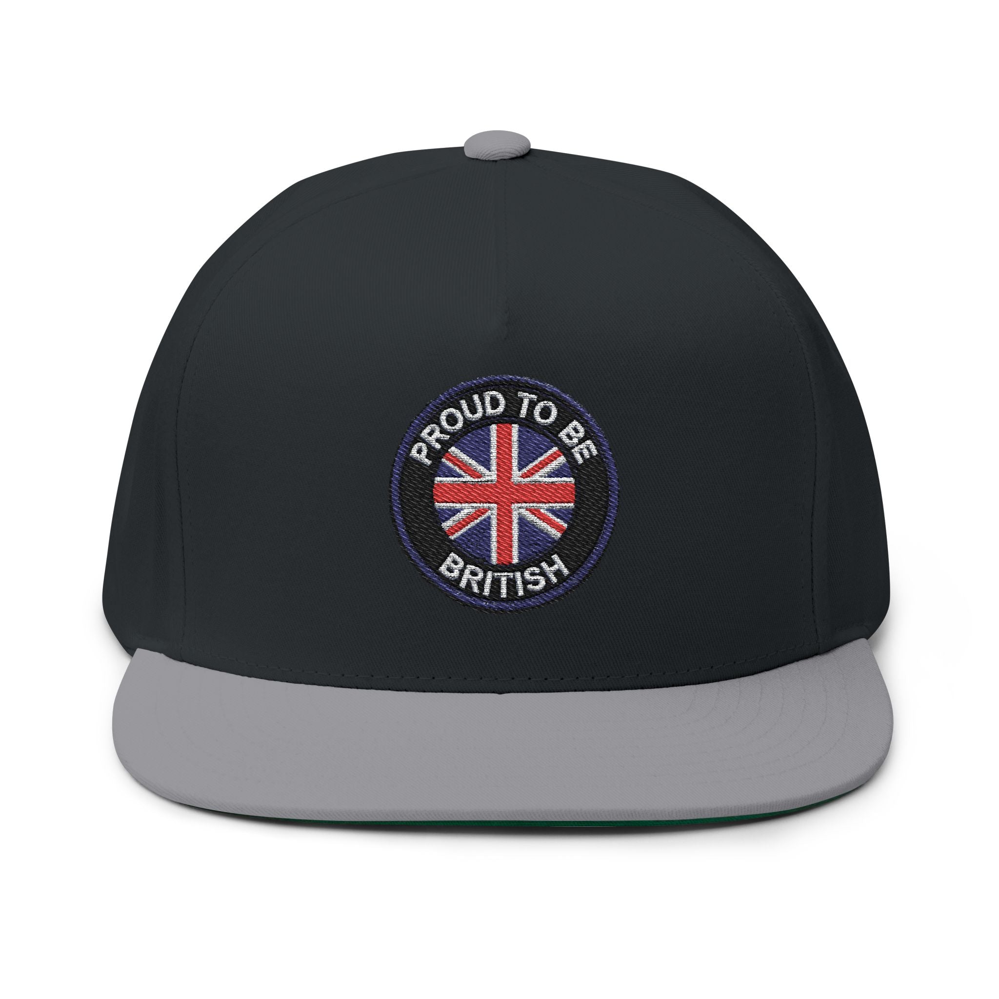 Proud to Be British embroidered patch Flat Bill Cap | Union Jack snapback