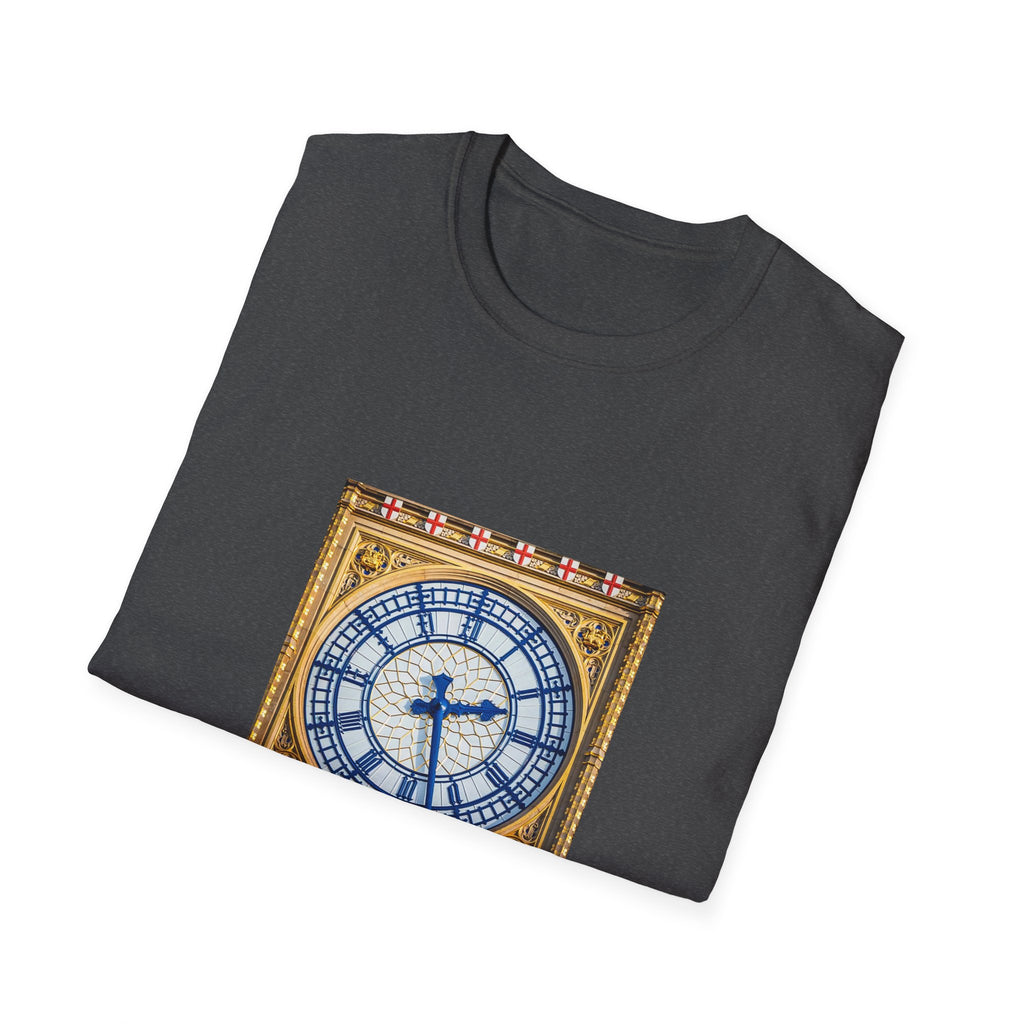 Big Ben Clock Face T-Shirt | London Landmark, Vintage Clock Illustration