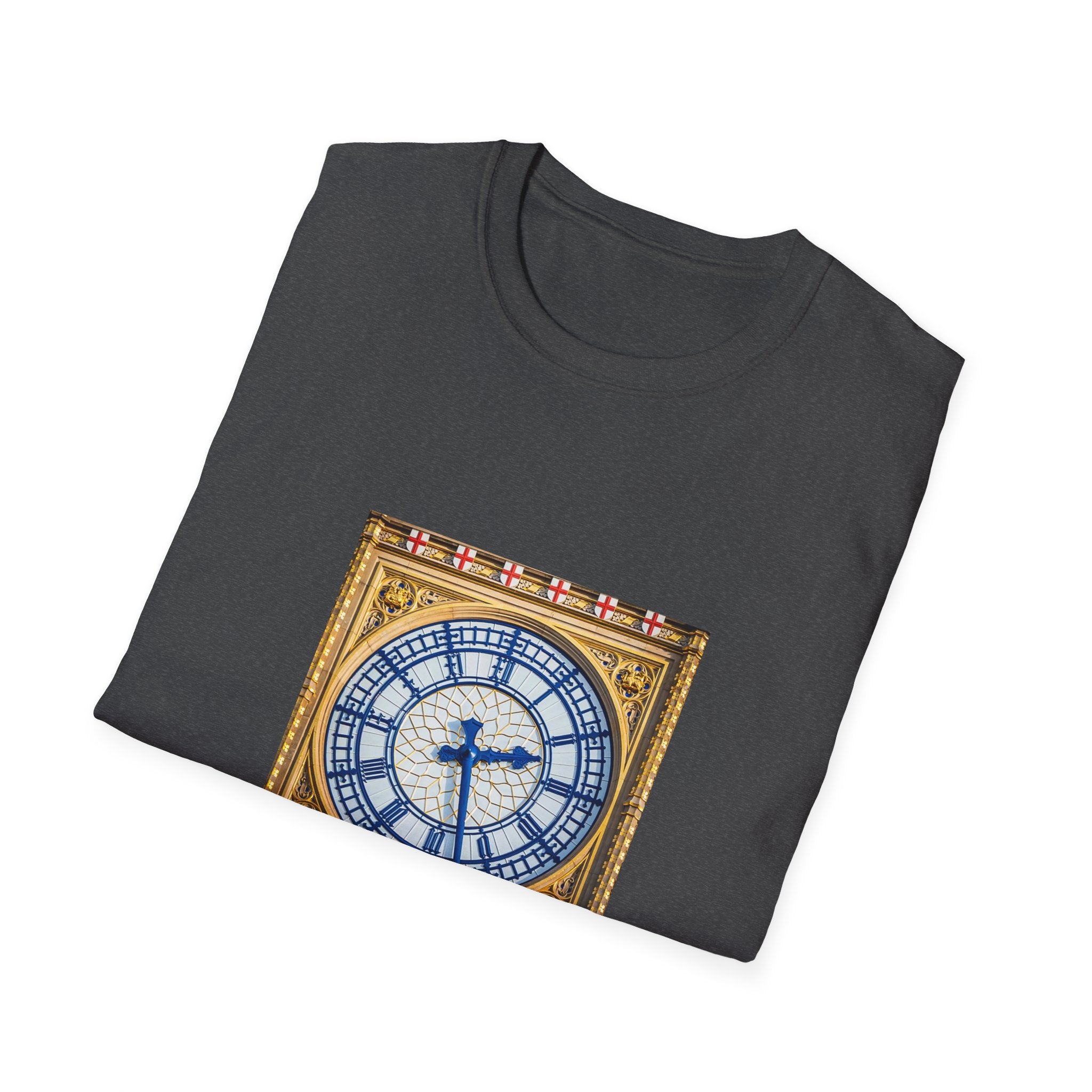Big Ben Clock Face T-Shirt | London Landmark, Vintage Clock Illustration