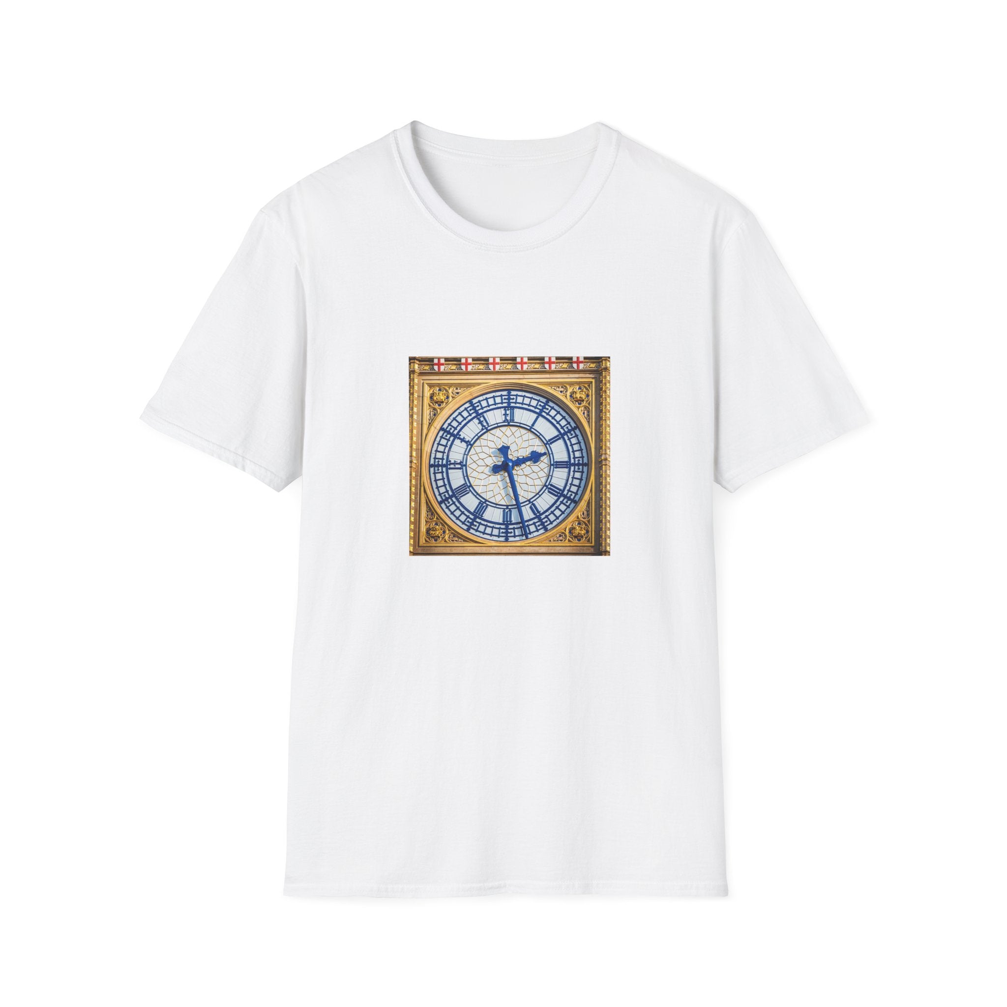 Big Ben Clock Face T-Shirt | London Landmark, Vintage Clock Illustration