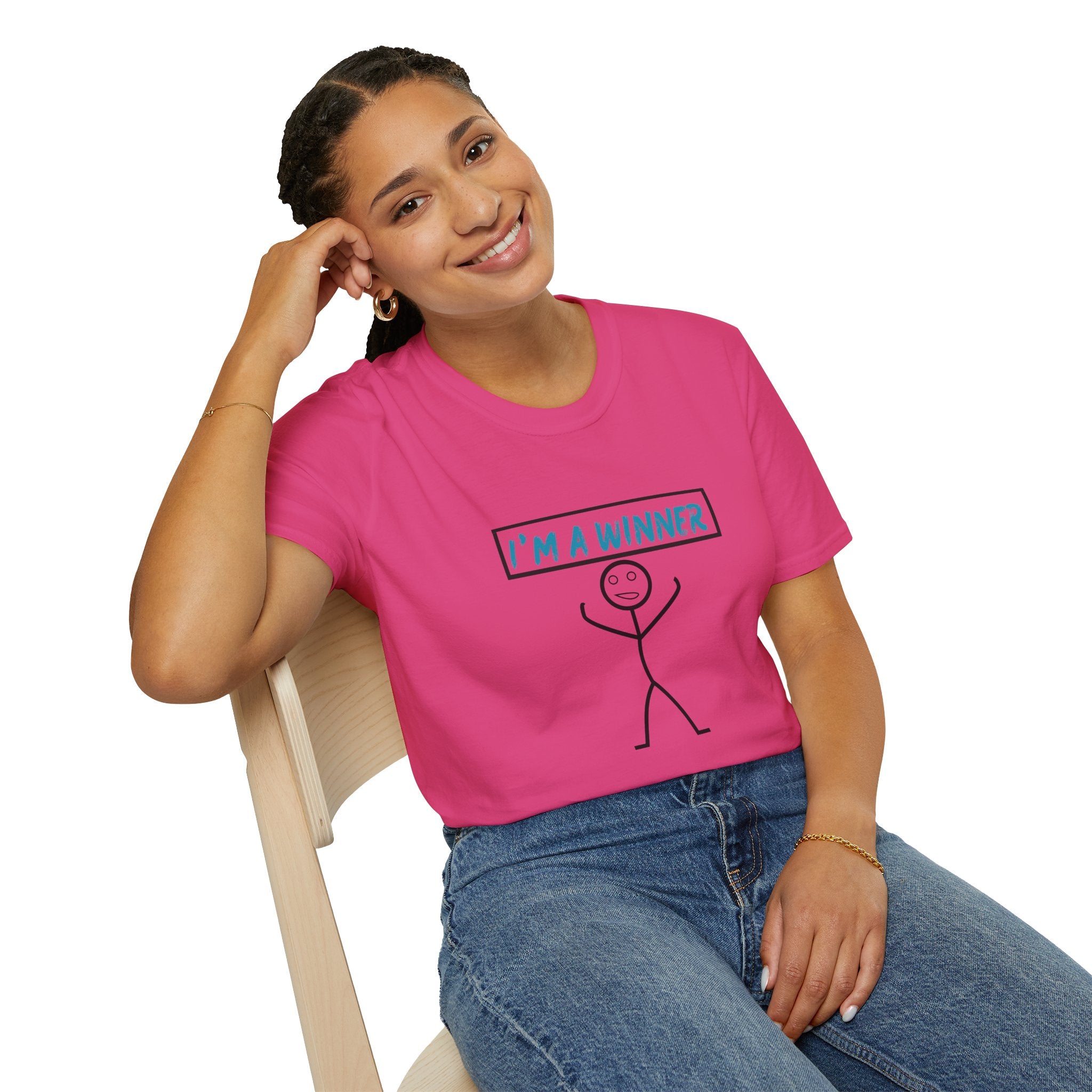 I’m a Winner Stick Figure T-Shirt — Funny Motivational Tee