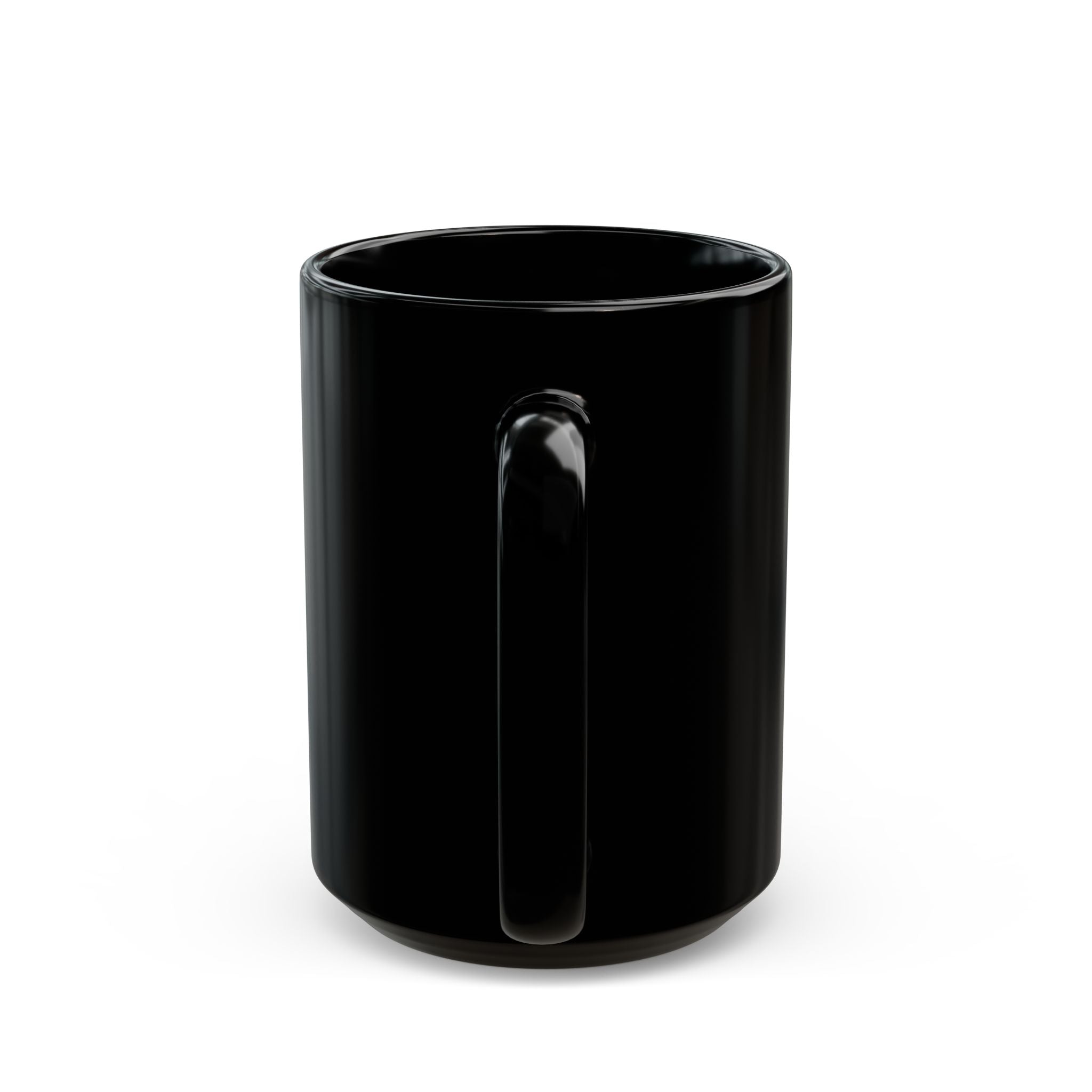 Proper Black Mug | White Distressed Text, Coffee Cup