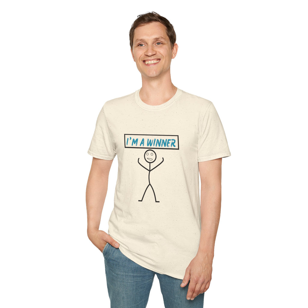 I’m a Winner Stick Figure T-Shirt — Funny Motivational Tee