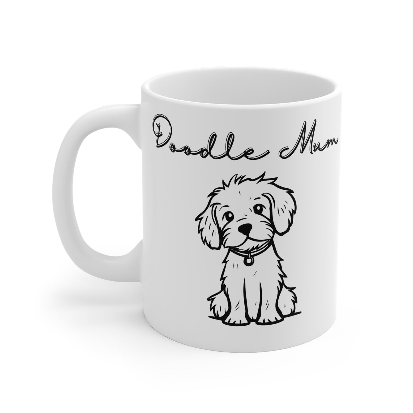 Coffee Mug - Doodle Mum 11oz Cup for Pet Lovers and Dog Moms