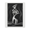 Abstract Lady Silhouette Matte Canvas Wall Art — Black & White Stretched 1.25"