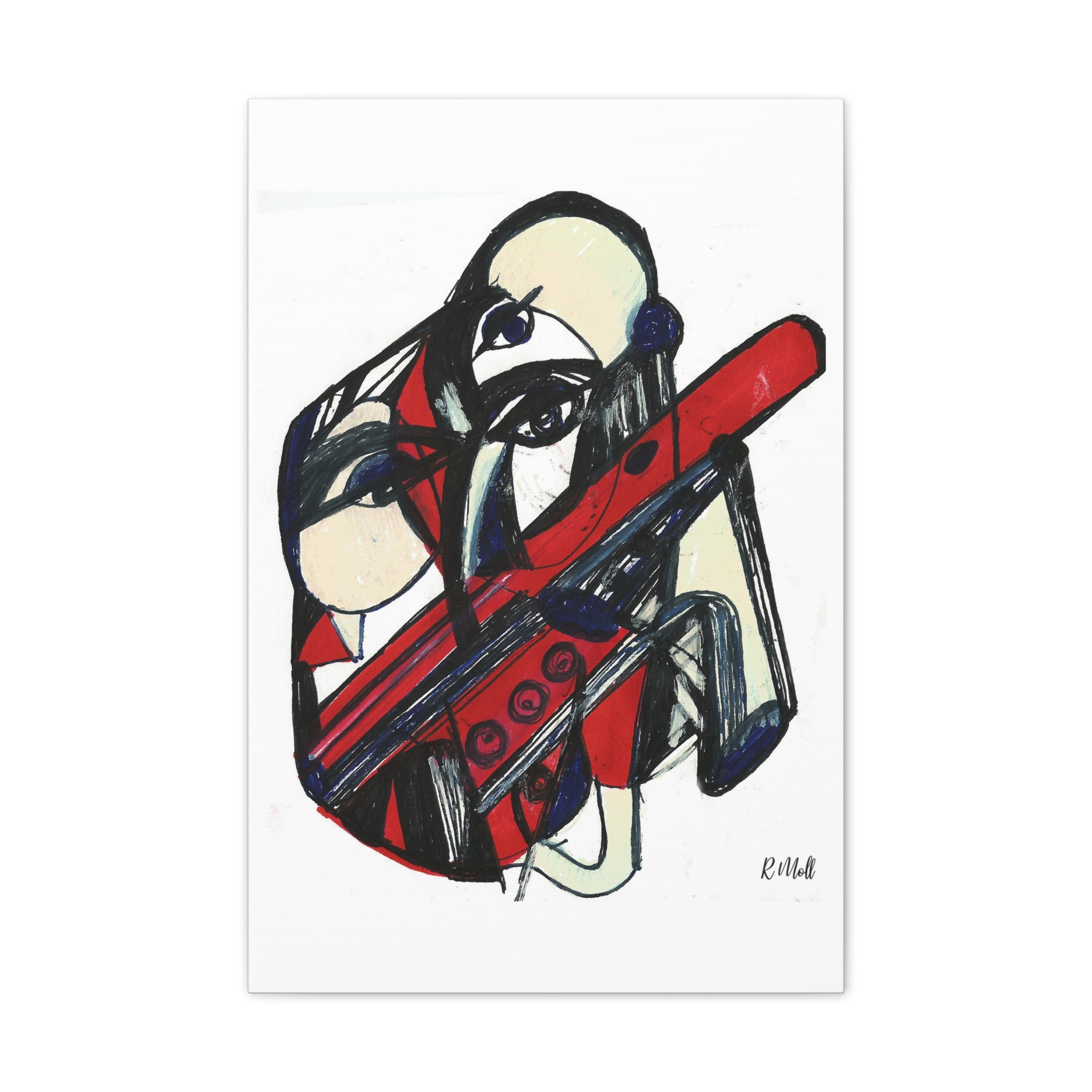 Chainsaw Horror Movie Art Canvas | Halloween Gothic Scary Wall Decor, Canvas Art