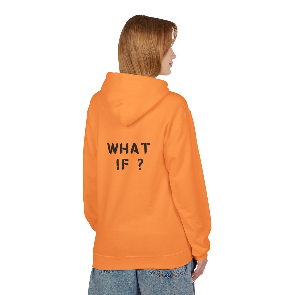 WHAT IF? Minimalist Text Hoodie — Pullover Fleece Hoodie