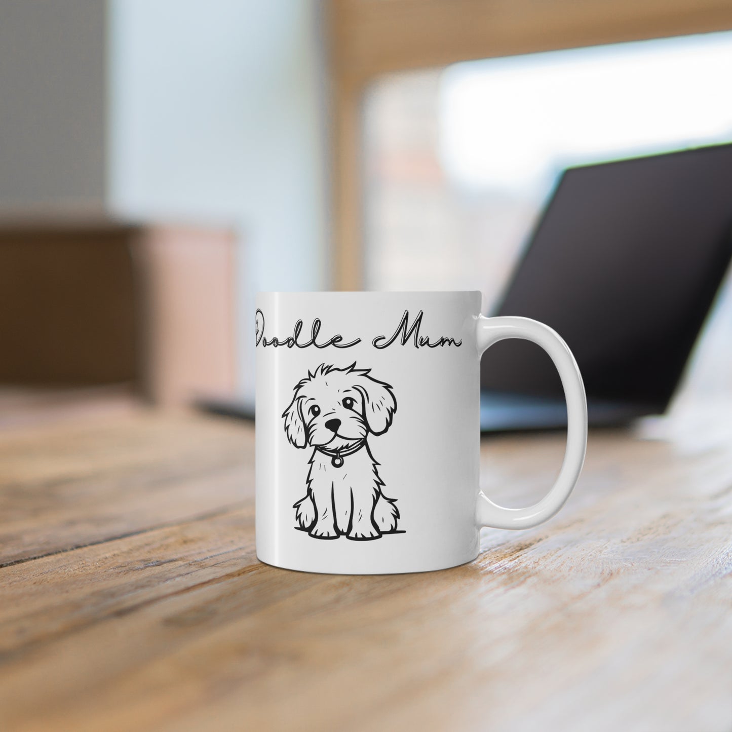 Coffee Mug - Doodle Mum 11oz Cup for Pet Lovers and Dog Moms