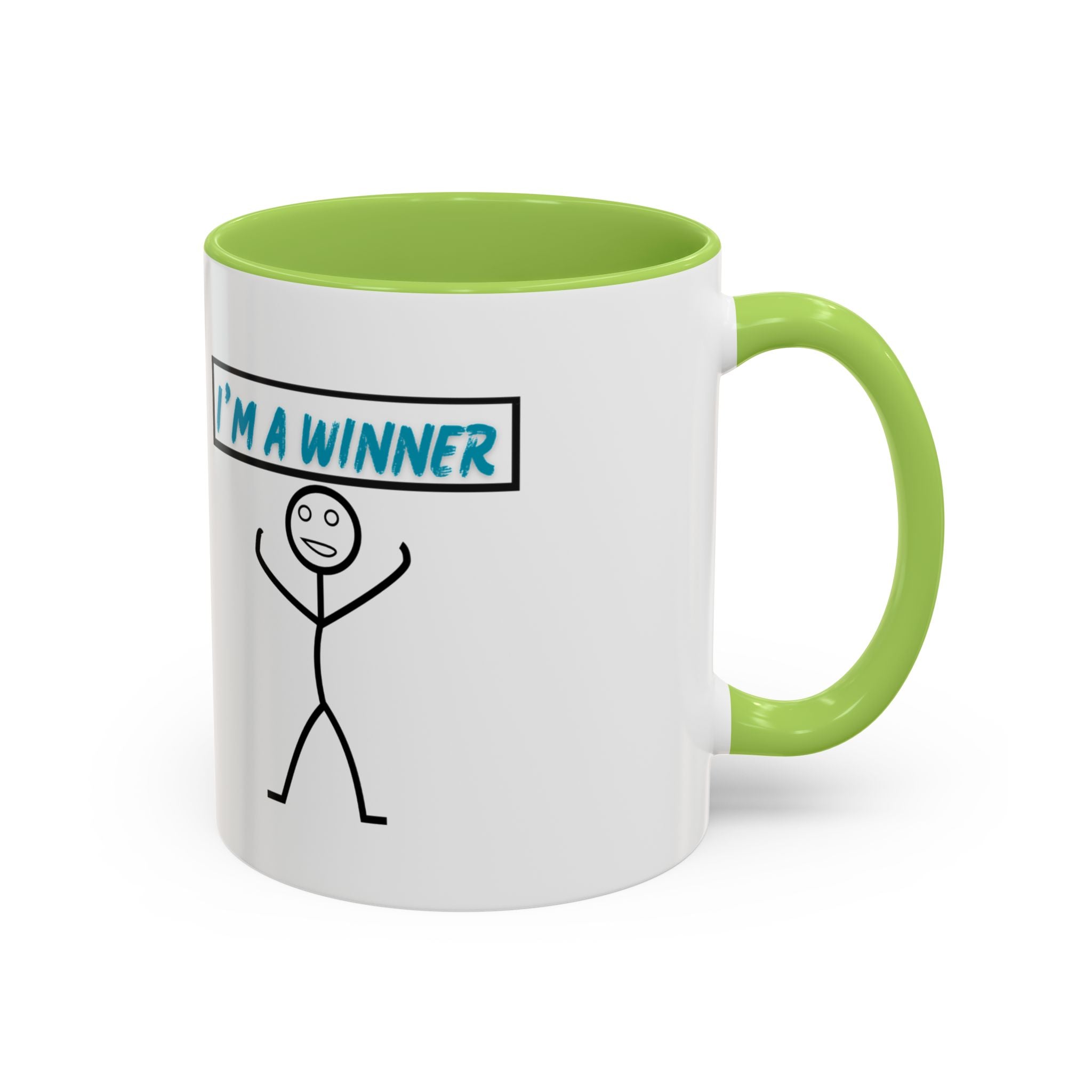 I'm a Winner Accent Coffee Mug — Funny Motivational 11/15oz