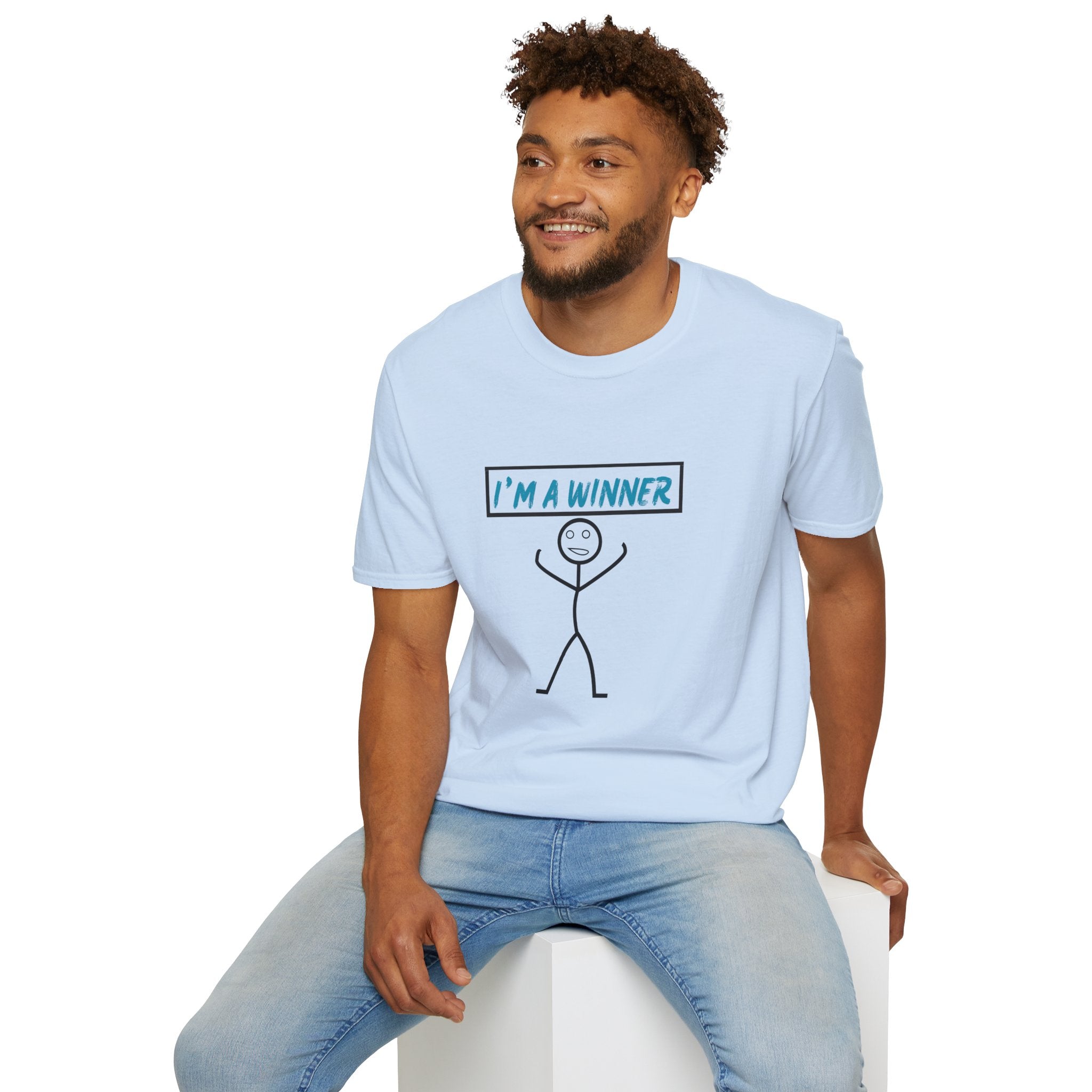 I’m a Winner Stick Figure T-Shirt — Funny Motivational Tee