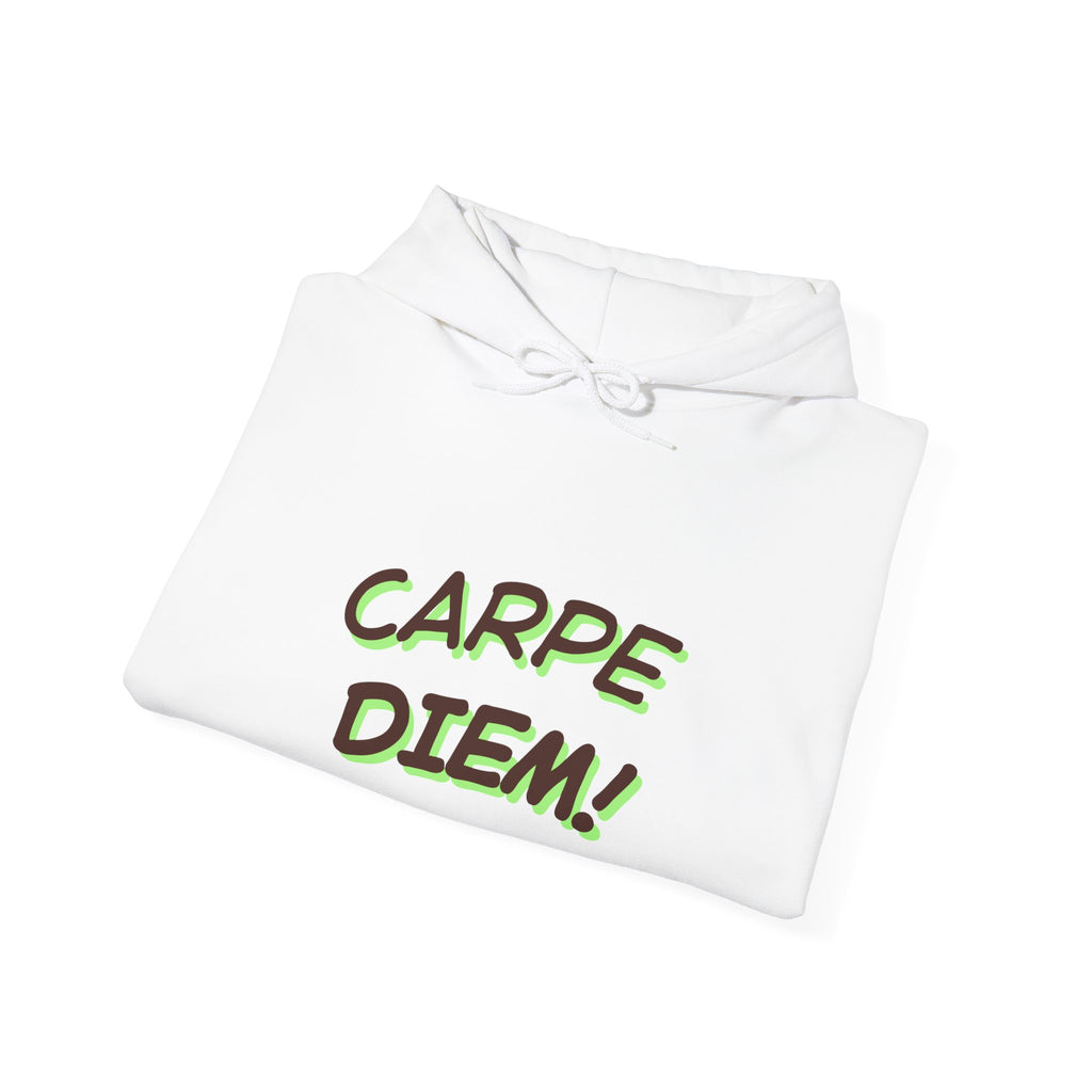 Carpe Diem! Hoodie | Motivational Script Graphic Sweatshirt
