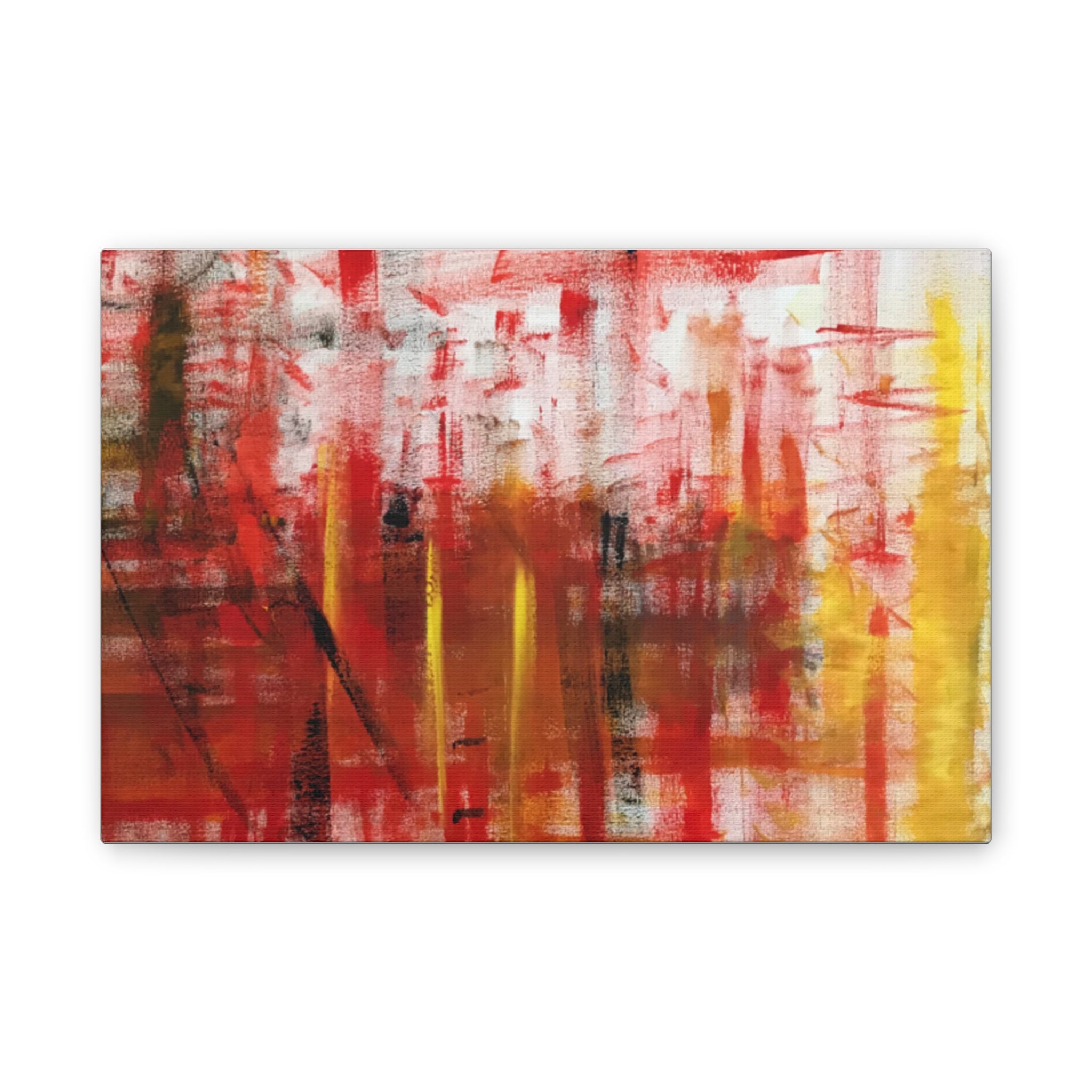 Abstract Christian Art, The Cross in a Foreign Field, Colorful Modern Wall Decor, Spiritual Artwork,, Abstract Canvas Art Print,