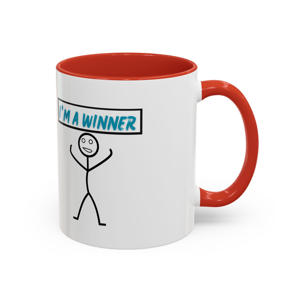 I'm a Winner Accent Coffee Mug — Funny Motivational 11/15oz
