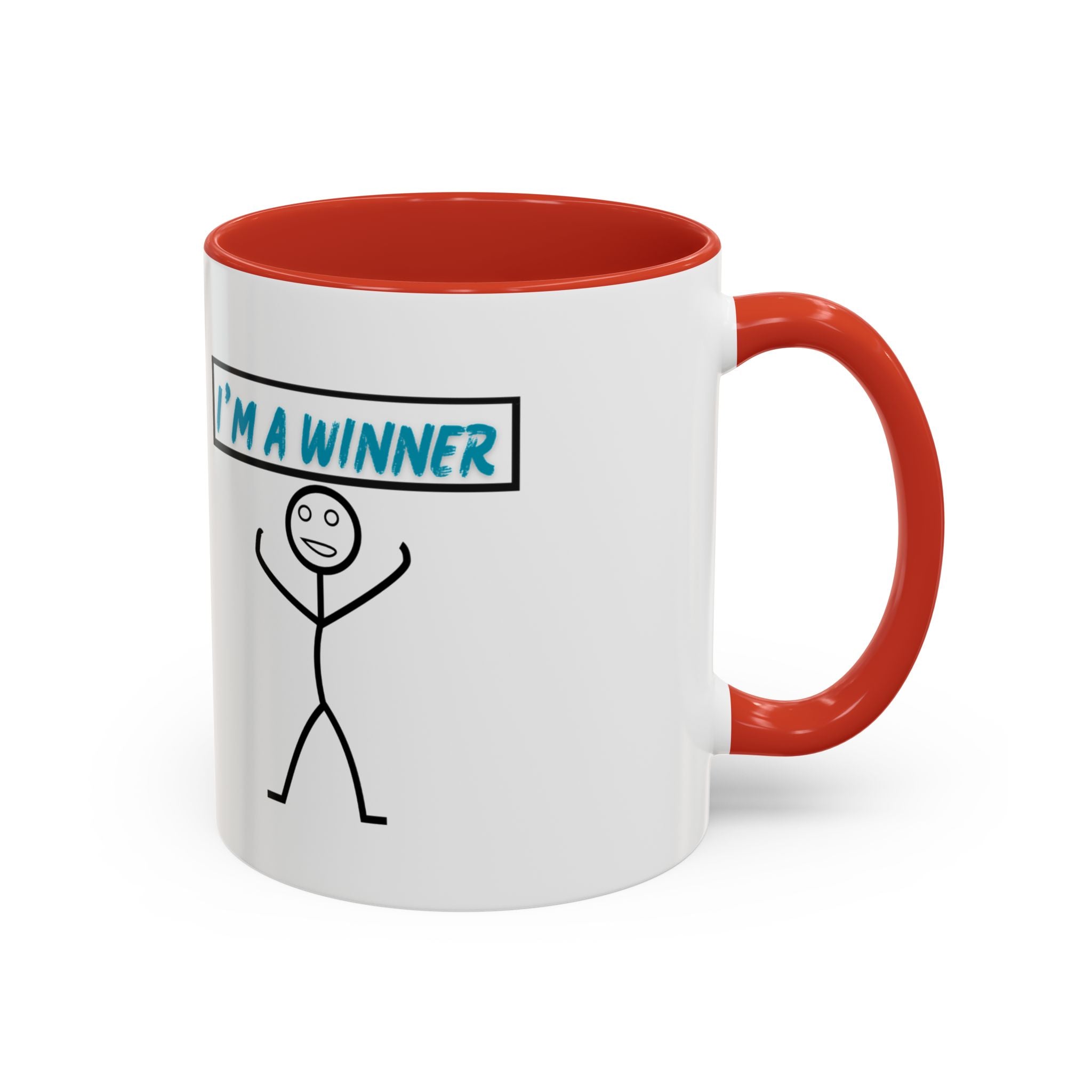 I'm a Winner Accent Coffee Mug — Funny Motivational 11/15oz