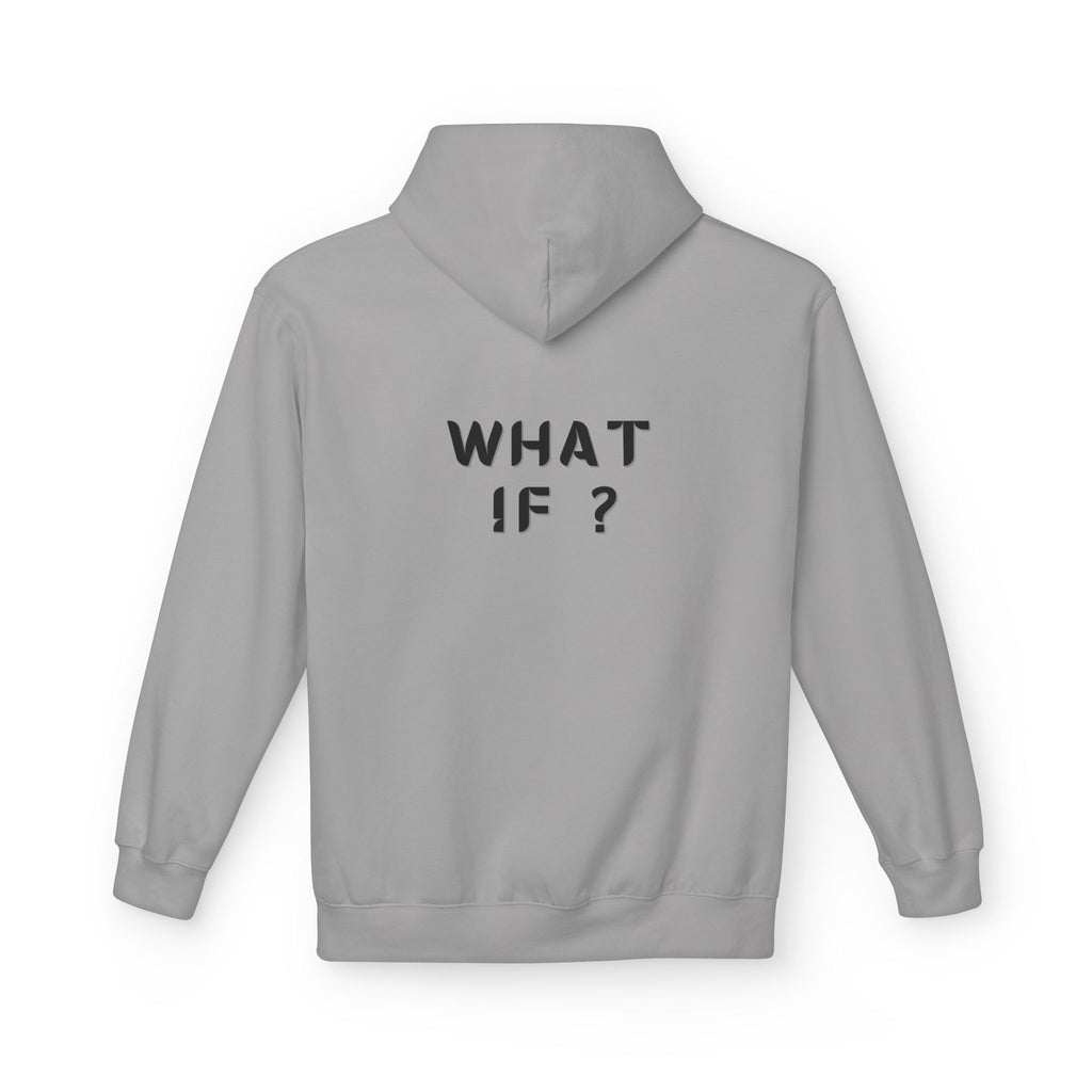 WHAT IF? Minimalist Text Hoodie — Pullover Fleece Hoodie