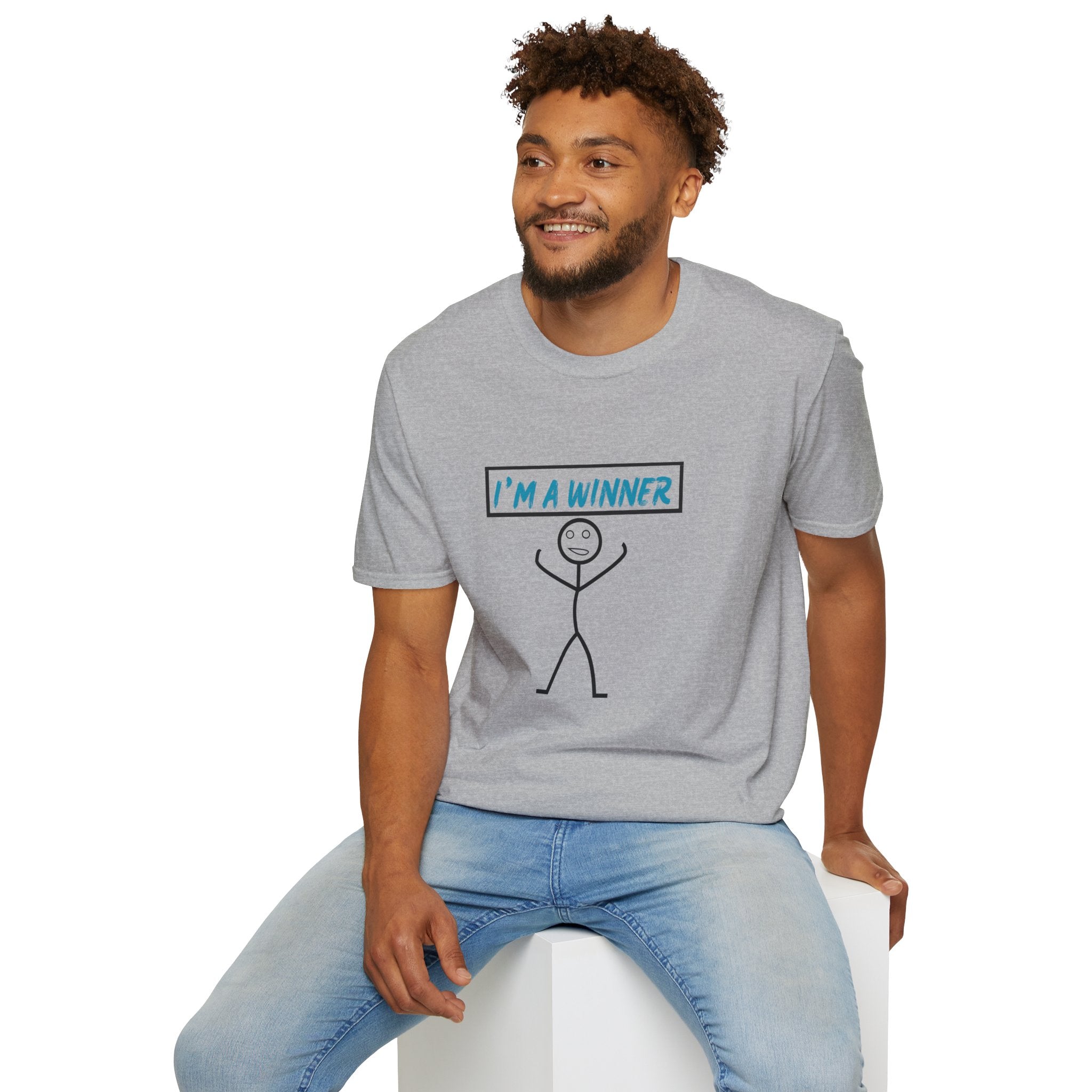 I’m a Winner Stick Figure T-Shirt — Funny Motivational Tee