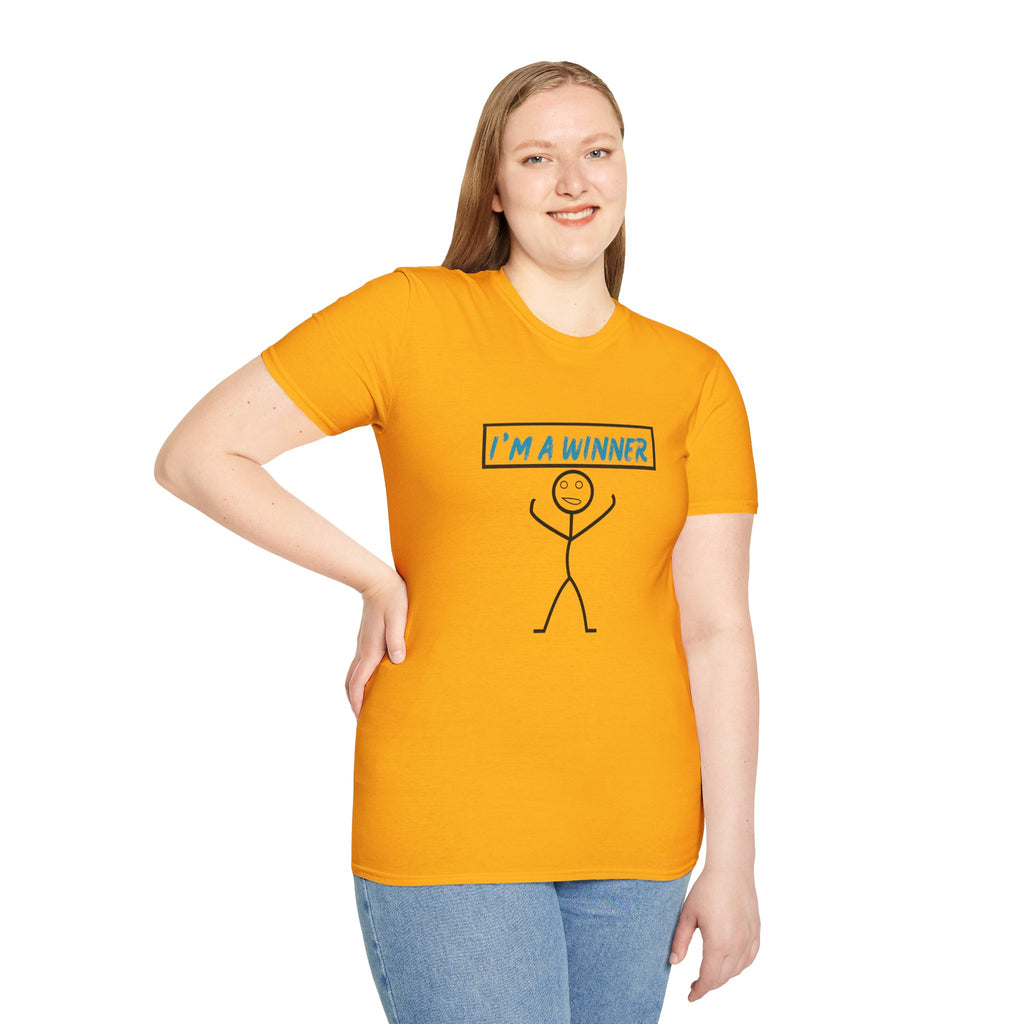 I’m a Winner Stick Figure T-Shirt — Funny Motivational Tee