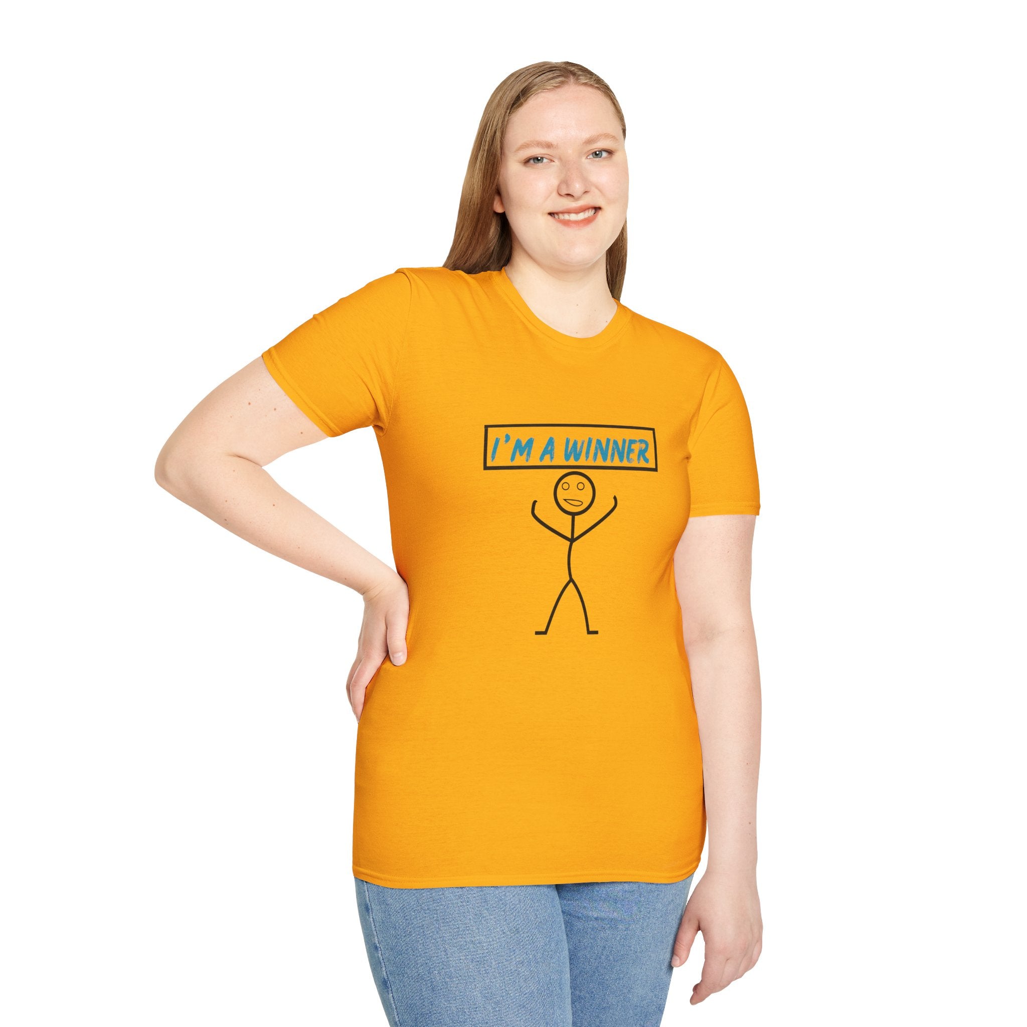 I’m a Winner Stick Figure T-Shirt — Funny Motivational Tee