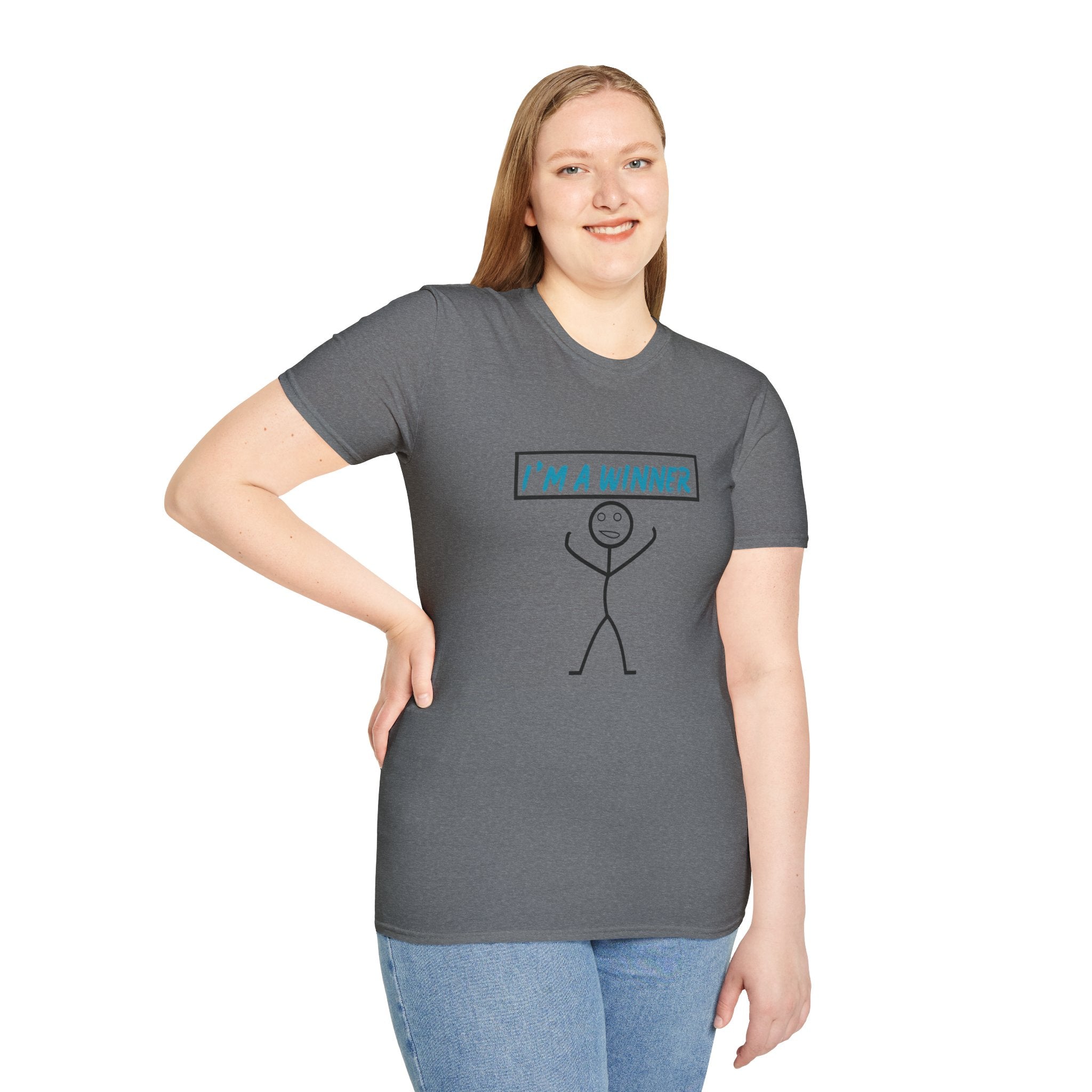 I’m a Winner Stick Figure T-Shirt — Funny Motivational Tee