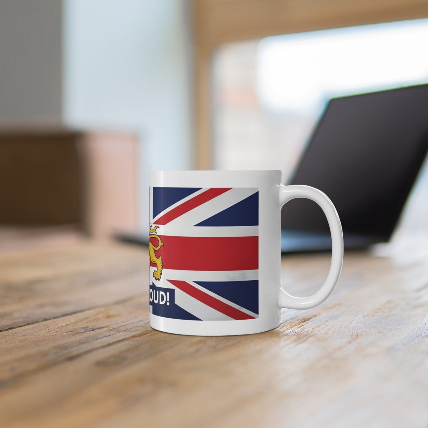 Union Jack Stand Proud Ceramic  Mug for Tea or Coffee Lovers,  British Pride