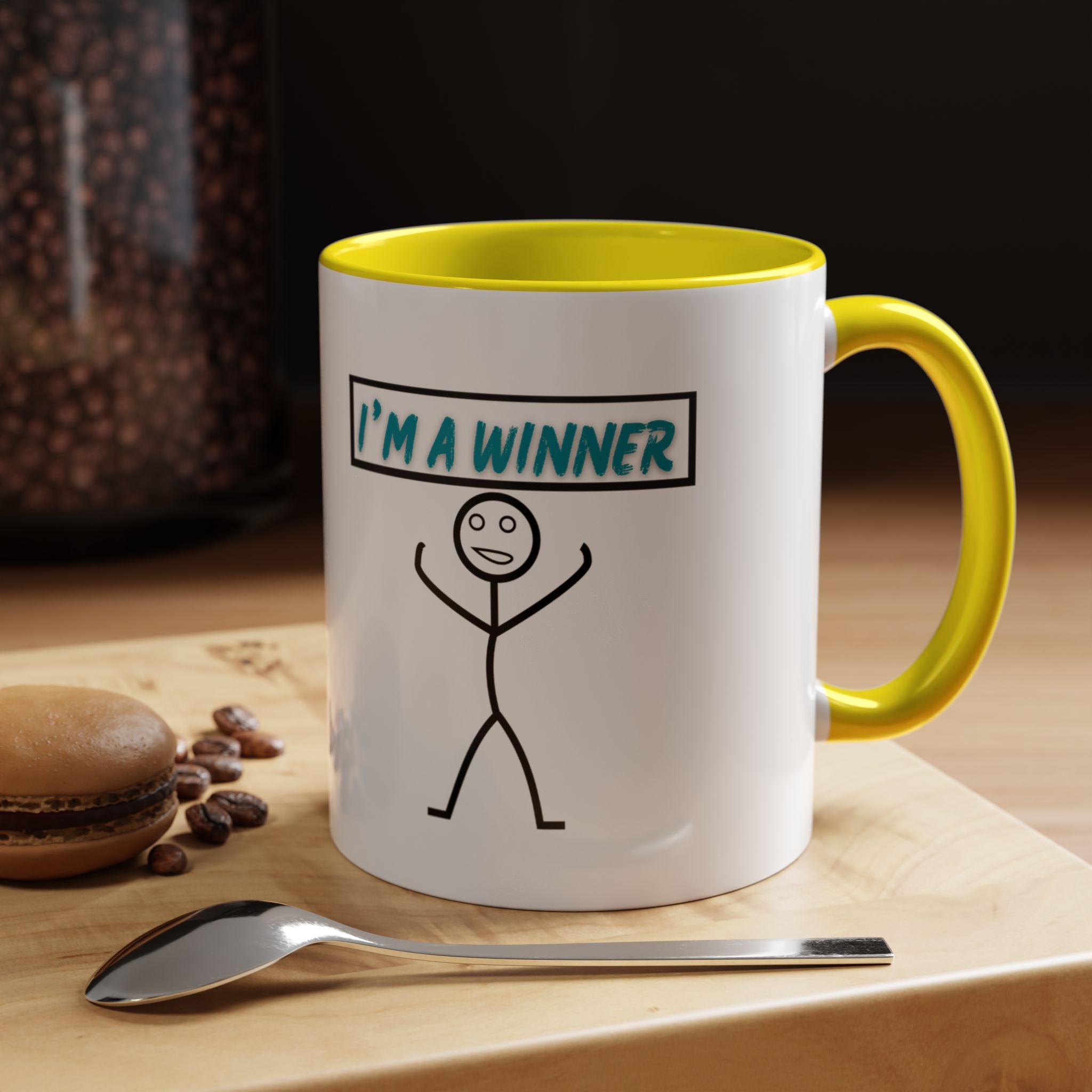 I'm a Winner Accent Coffee Mug — Funny Motivational 11/15oz
