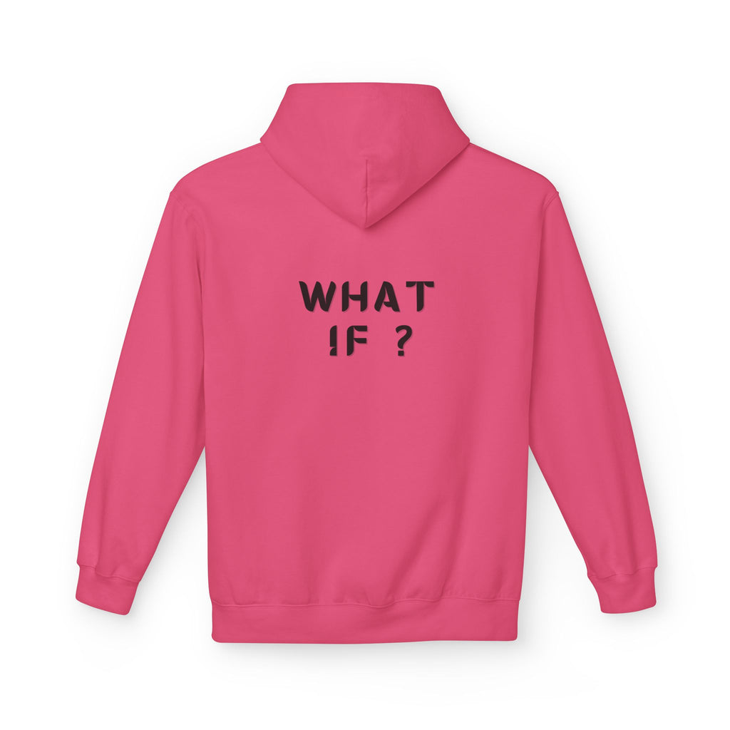 WHAT IF? Minimalist Text Hoodie — Pullover Fleece Hoodie