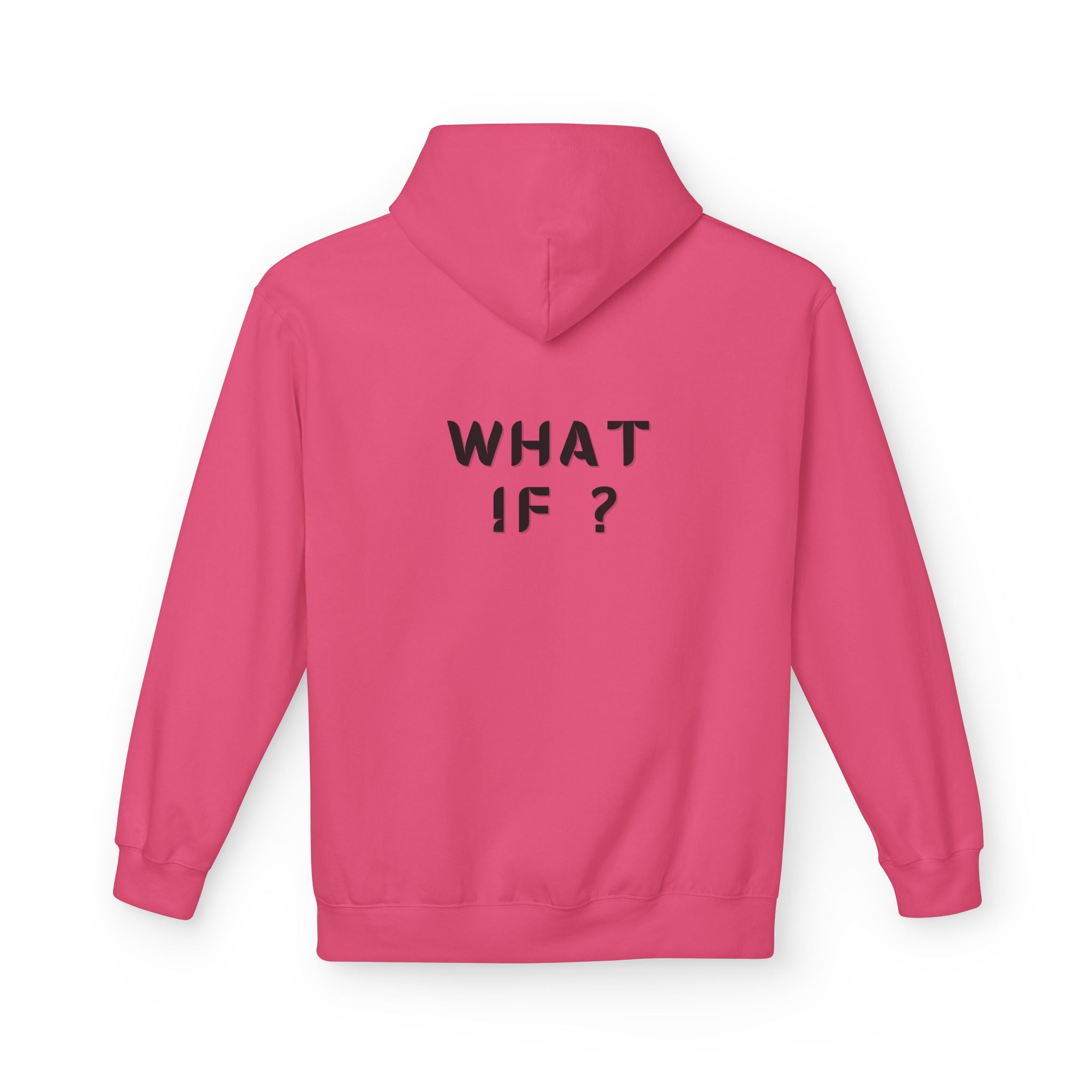 WHAT IF? Minimalist Text Hoodie — Pullover Fleece Hoodie