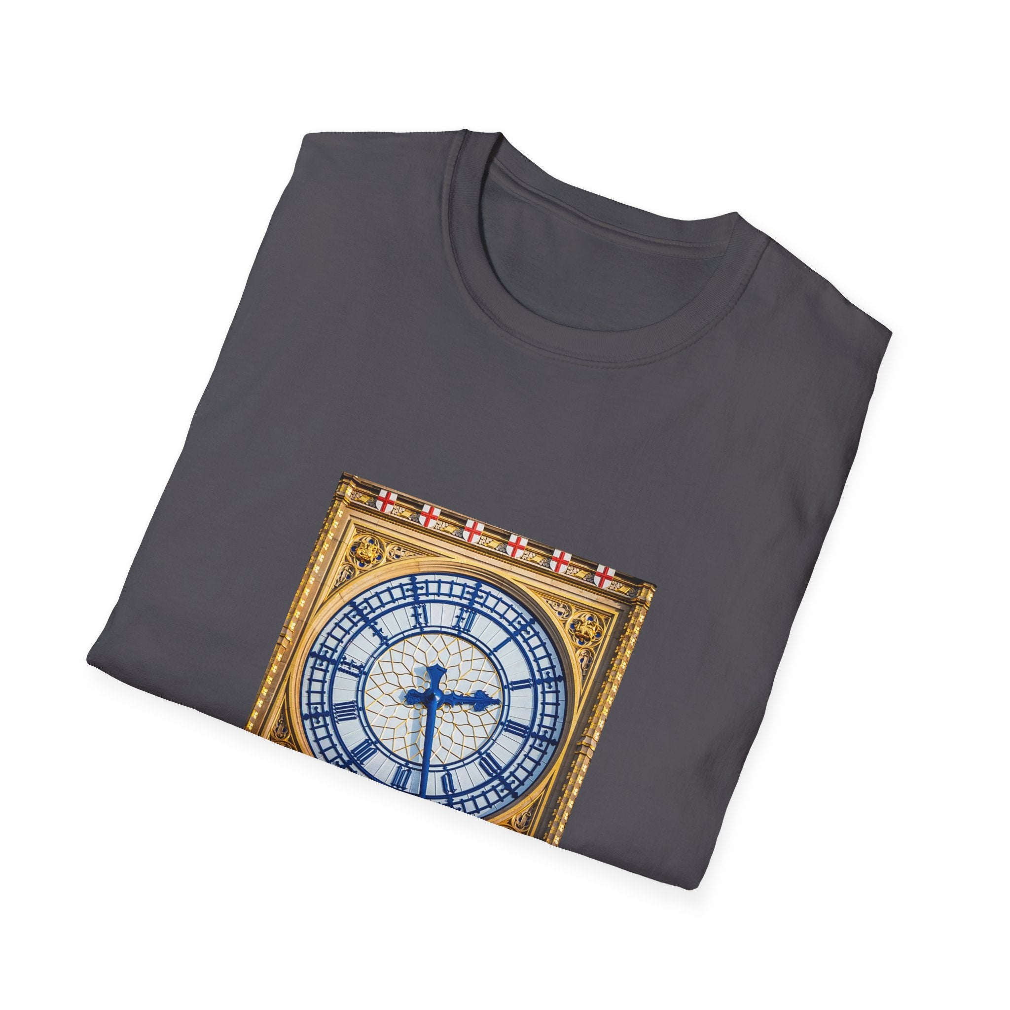 Big Ben Clock Face T-Shirt | London Landmark, Vintage Clock Illustration