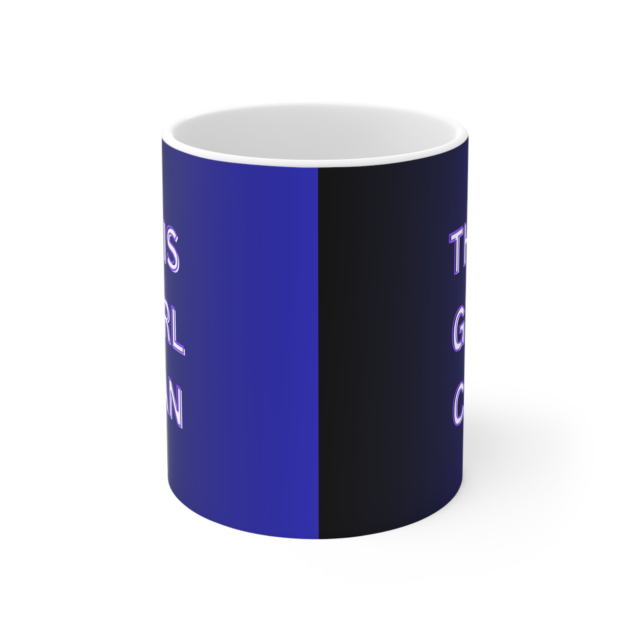 This Girl Can Quote| Neon Text Coffee Cup | Feminist Gift for Her | Motivational Tea Mug | Girl Power Drink ware