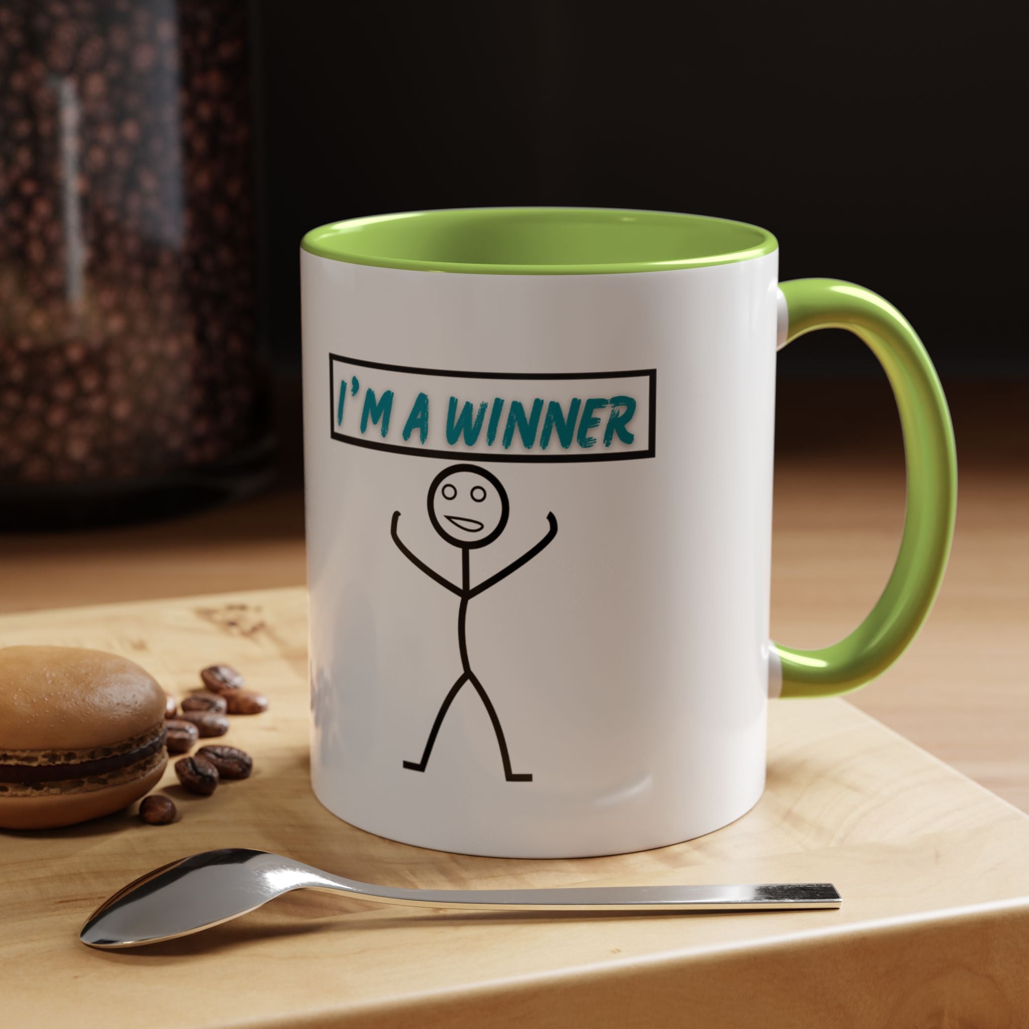 I'm a Winner Accent Coffee Mug — Funny Motivational 11/15oz