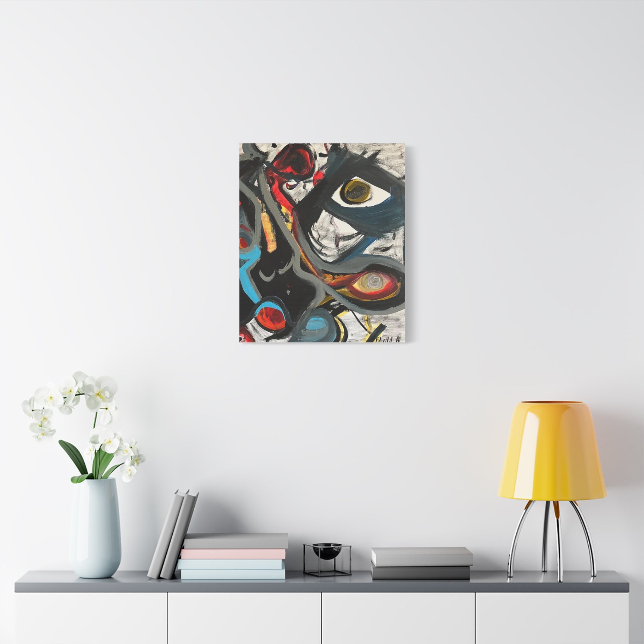 Abstract Expressionist Eye Canvas Print | Colorful Modern Wall Art | Matte Finish | 1.25" Stretched Canvas
