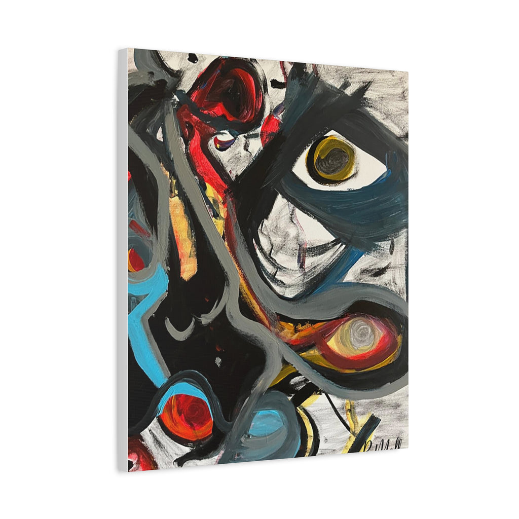 Abstract Expressionist Eye Canvas Print | Colorful Modern Wall Art | Matte Finish | 1.25" Stretched Canvas