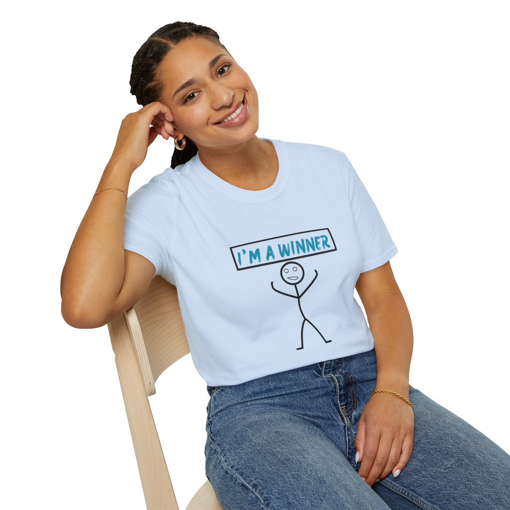 I’m a Winner Stick Figure T-Shirt — Funny Motivational Tee