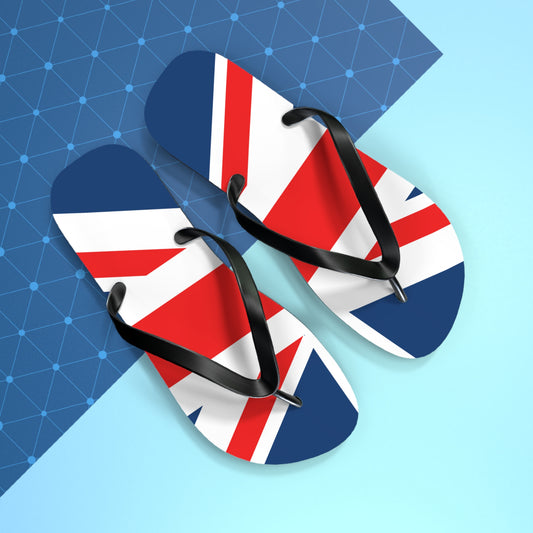 British Flag Flip Flops | Fun Summer Sandals | Beach or Pool Footwear | Vacation Essentials | Perfect for Holidays & Travel