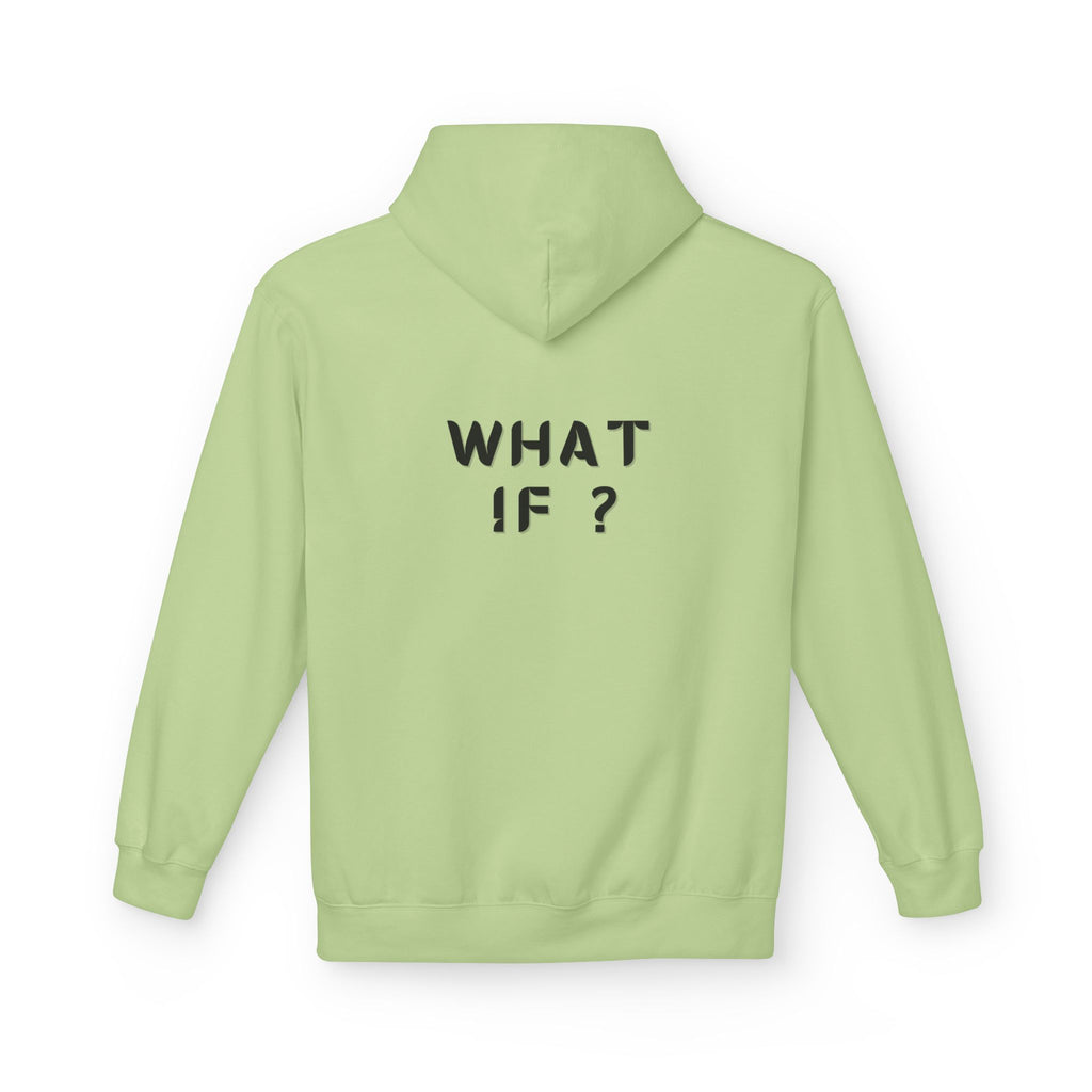 WHAT IF? Minimalist Text Hoodie — Pullover Fleece Hoodie