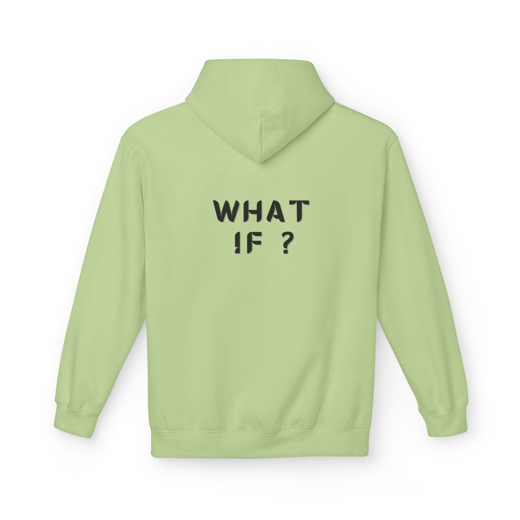 WHAT IF? Minimalist Text Hoodie — Pullover Fleece Hoodie